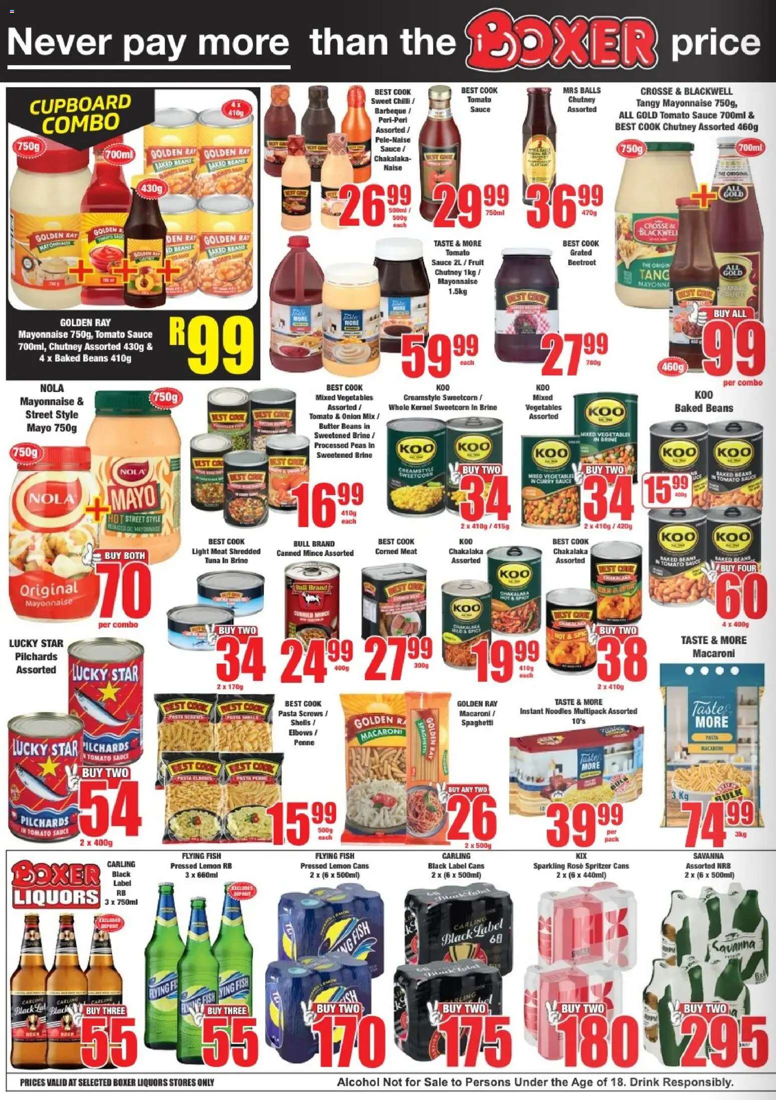 New Boxer catalogue – valid from 09.04.2026 | Page: 6 | Products: Beans, Beer, Fish, Pasta