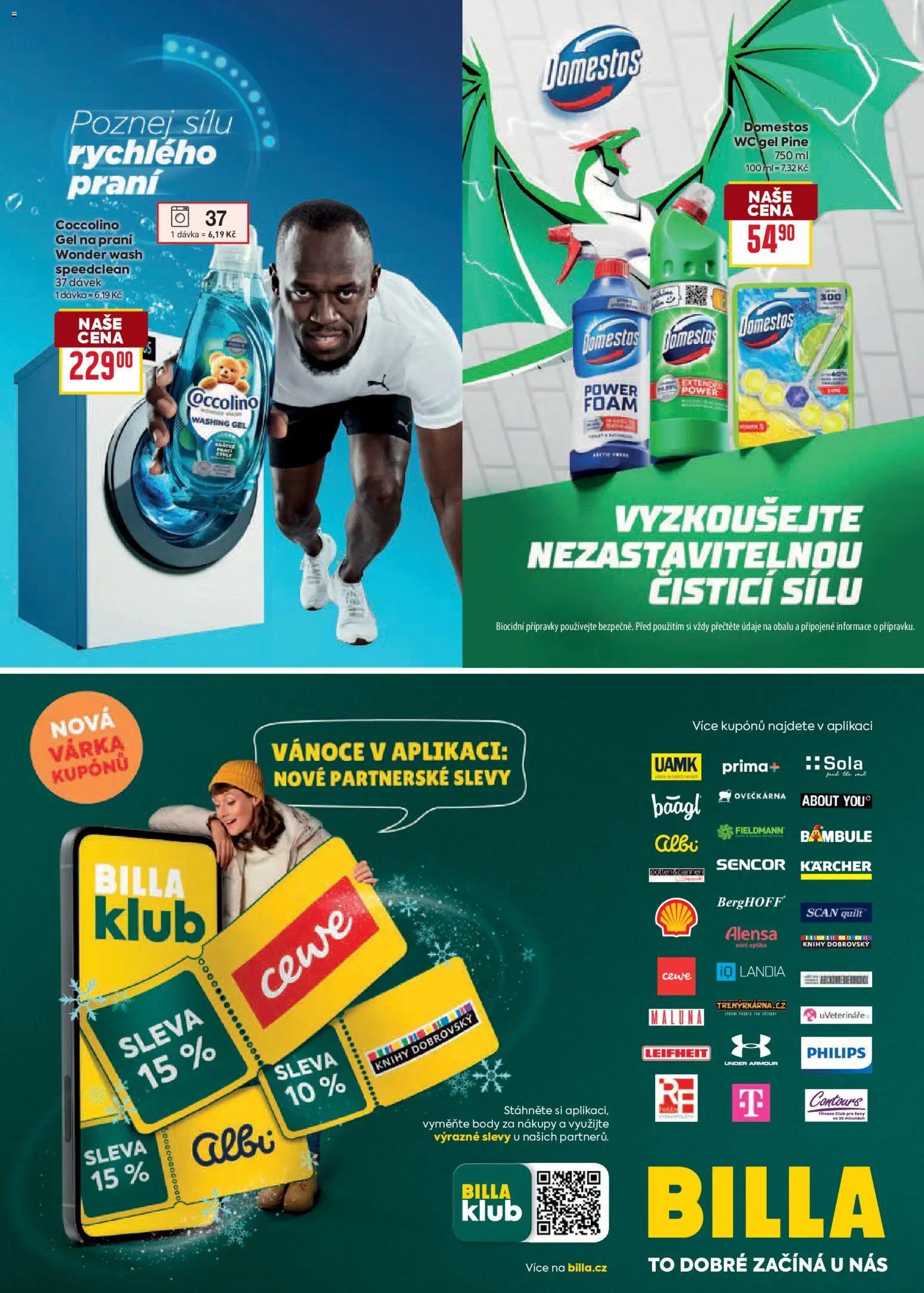 Billa leták - Předvánoční úklid výhodně od 21.10.2026 | Strana: 15 | Produkty: Kärcher, Gel na praní, Coccolino, Domestos
