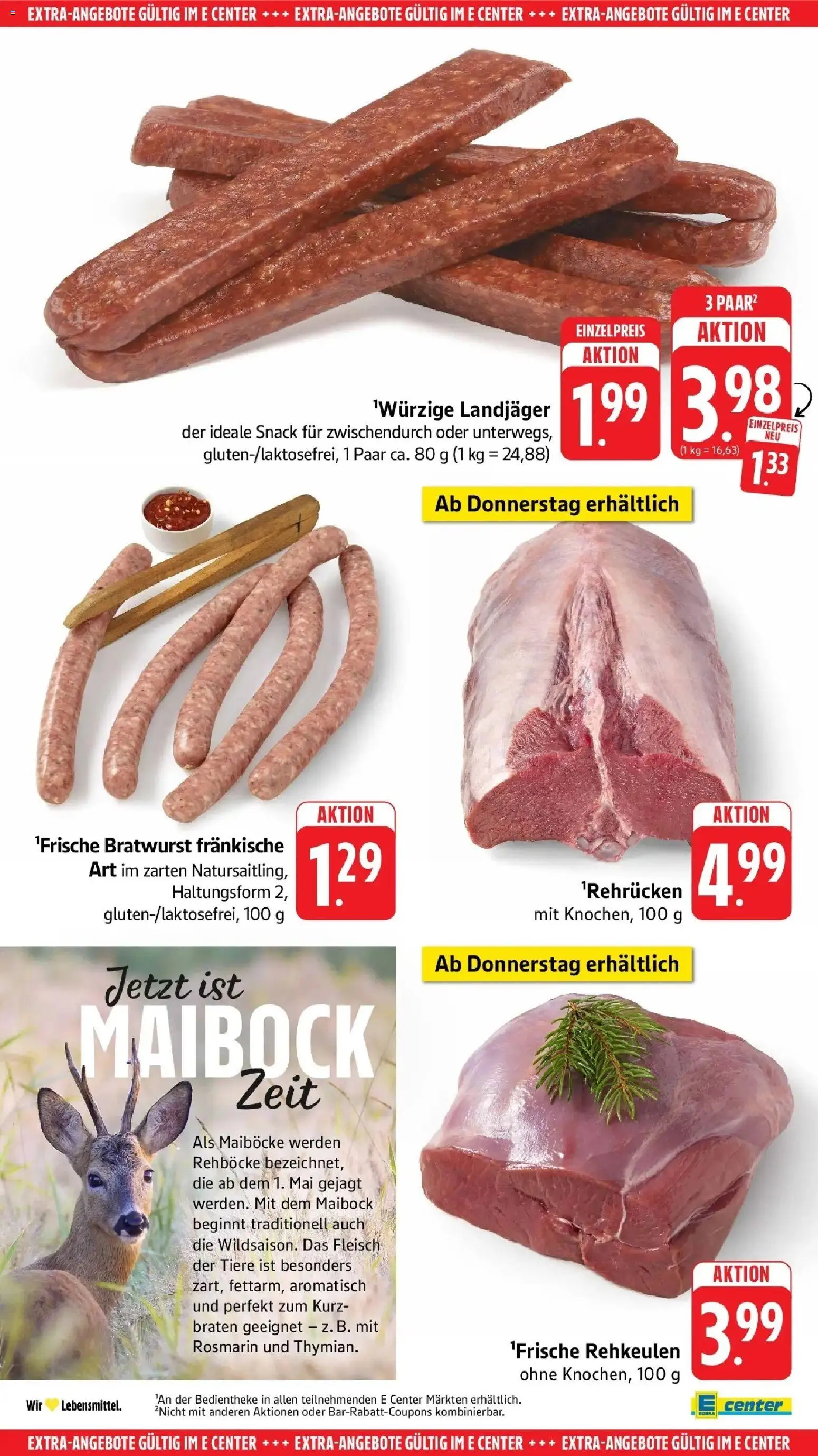 E center Prospekt Laupheim – gültig ab 17.05.2026 | Seite: 49 | Produkte: Bratwurst, Fleisch