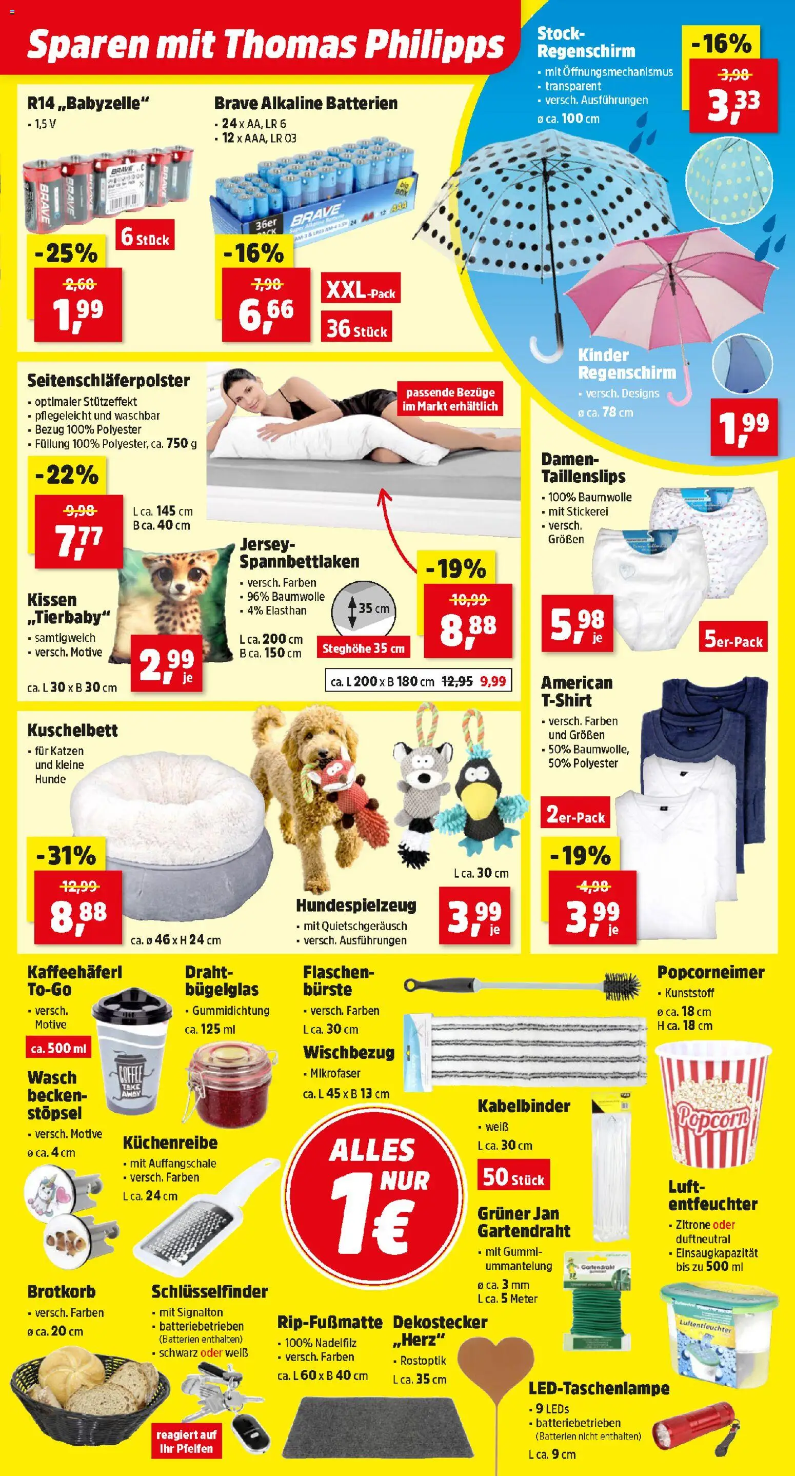 Thomas Philipps Flugblatt gültig ab 31.08.2026 | Seite: 9 | Produkte: Zitrone, Regenschirm, Kissen, Bürste