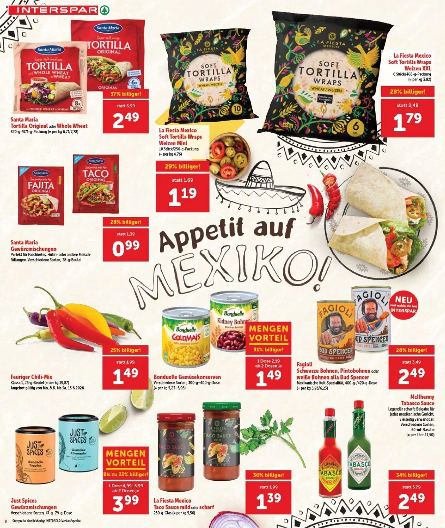 Interspar Flugblatt - Burgenland Sued gültig ab 11.06.2026 | Seite: 8 | Produkte: Avocado