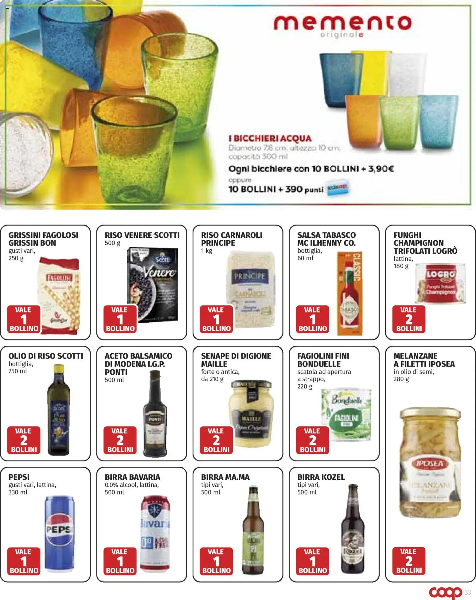 Volantino COOP del 23/07/2026 | Pagina: 33 | Prodotti: Riso Carnaroli, Riso, Olio, Melanzane