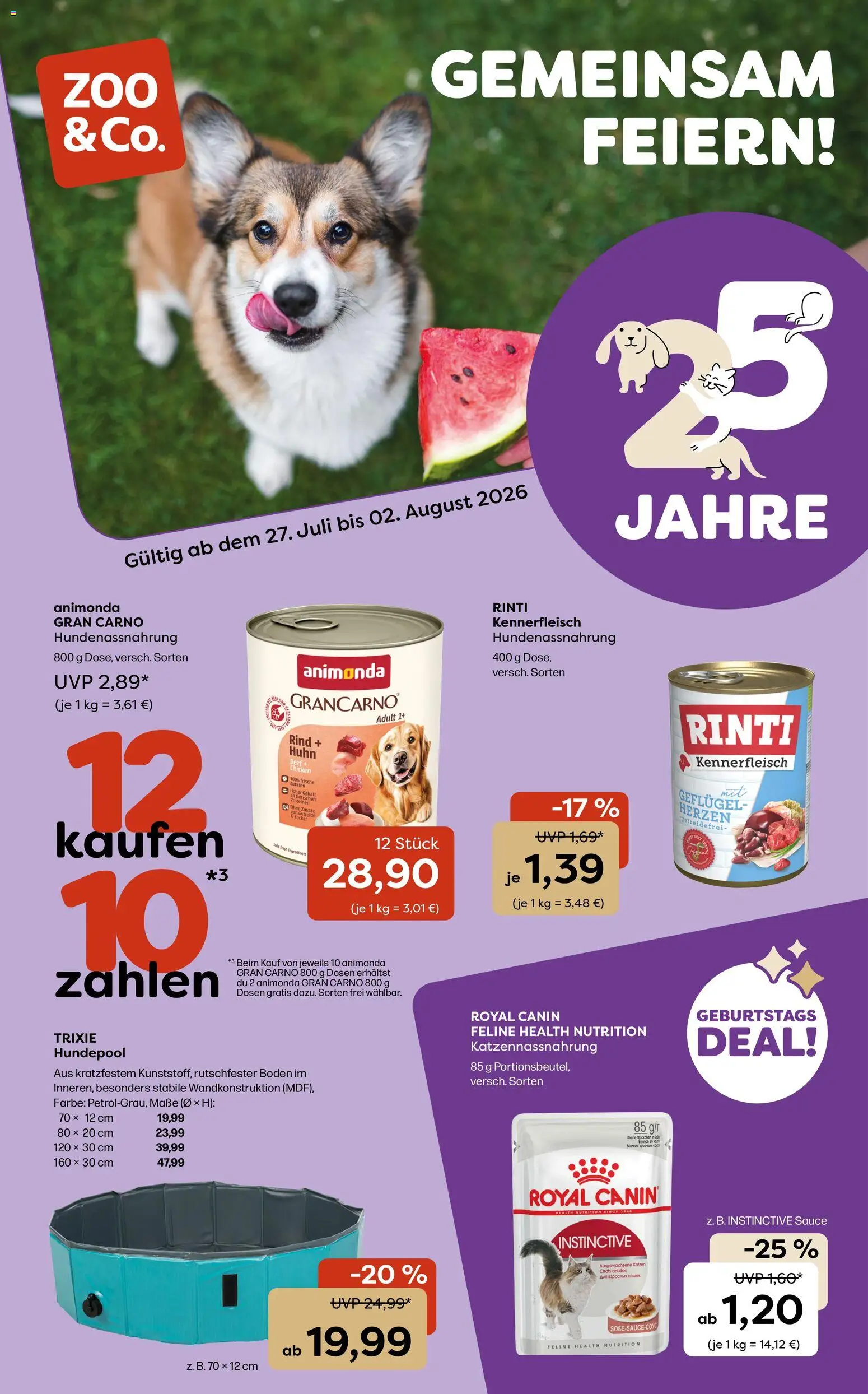 Zoo & co Prospekt – gültig ab 27.07.2026 | Seite: 1 | Produkte: Zucker, Getreide