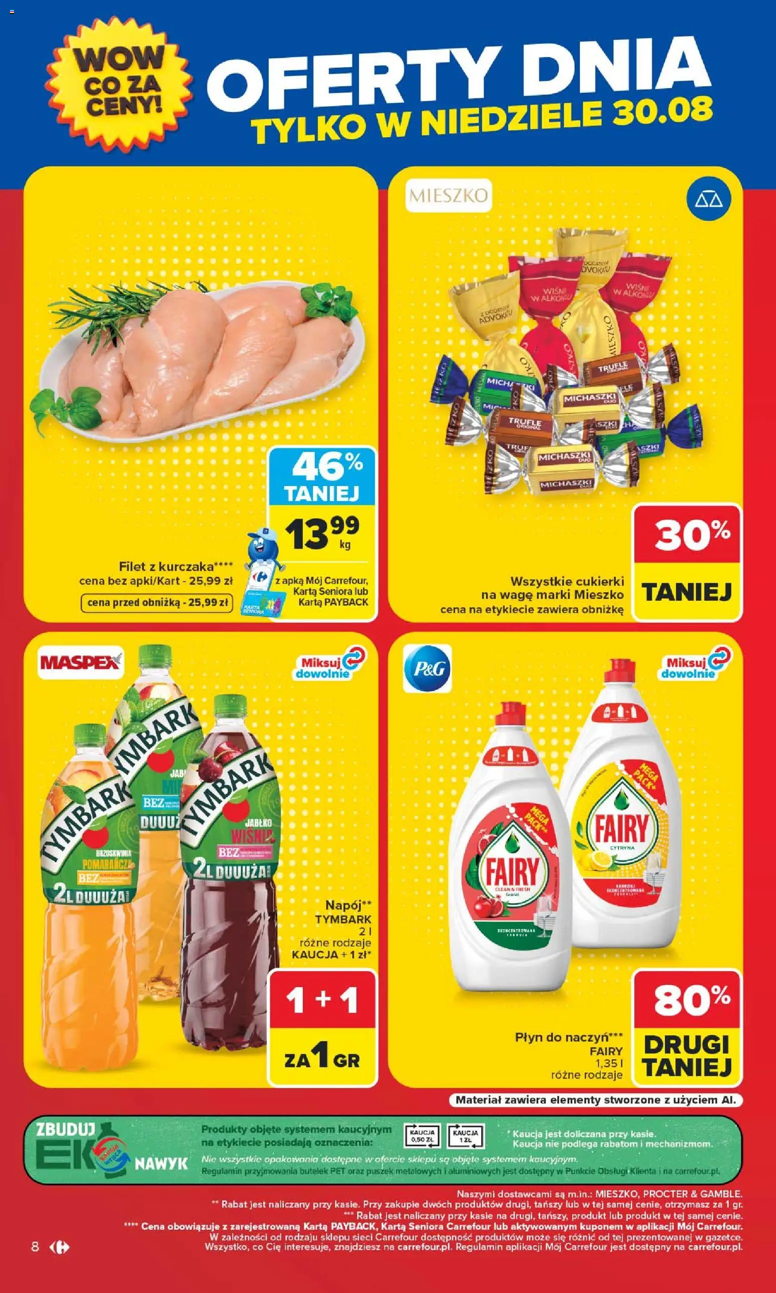 Carrefour gazetka - Warszawa od 24.08.2026 | Strona: 8 | Produkty: Cytryna, Tymbark, Filet, Cukierki
