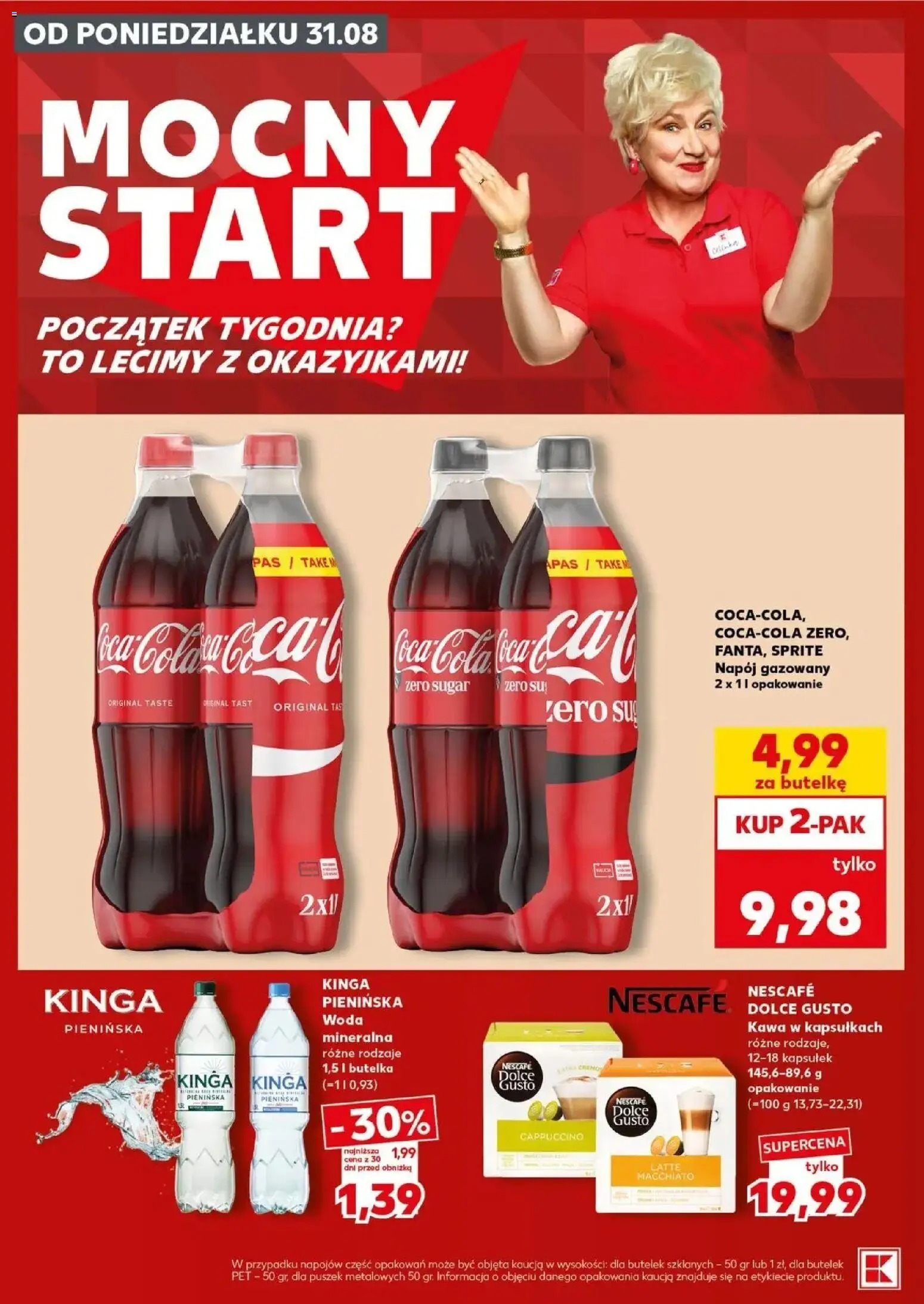 Kaufland gazetka - Mocny start od 31.08.2026 - od jutra PDF | Strona: 8 | Produkty: Woda mineralna, Kawa w kapsułkach, Nescafe, Sprite