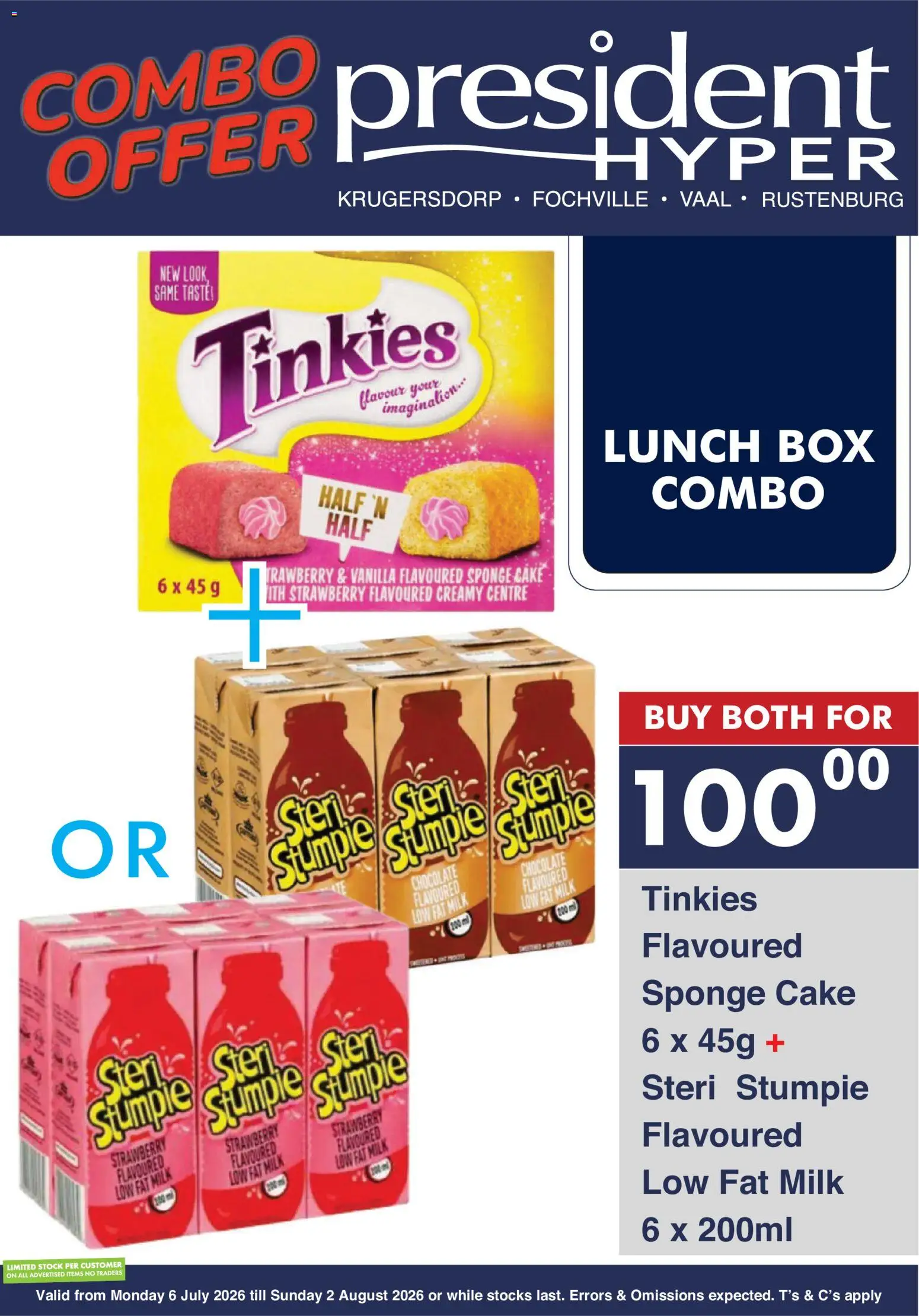 New President Hyper catalogue – valid from 06/07/2026 | Page: 2 | Products: Box, Milk, Chocolate, Stock