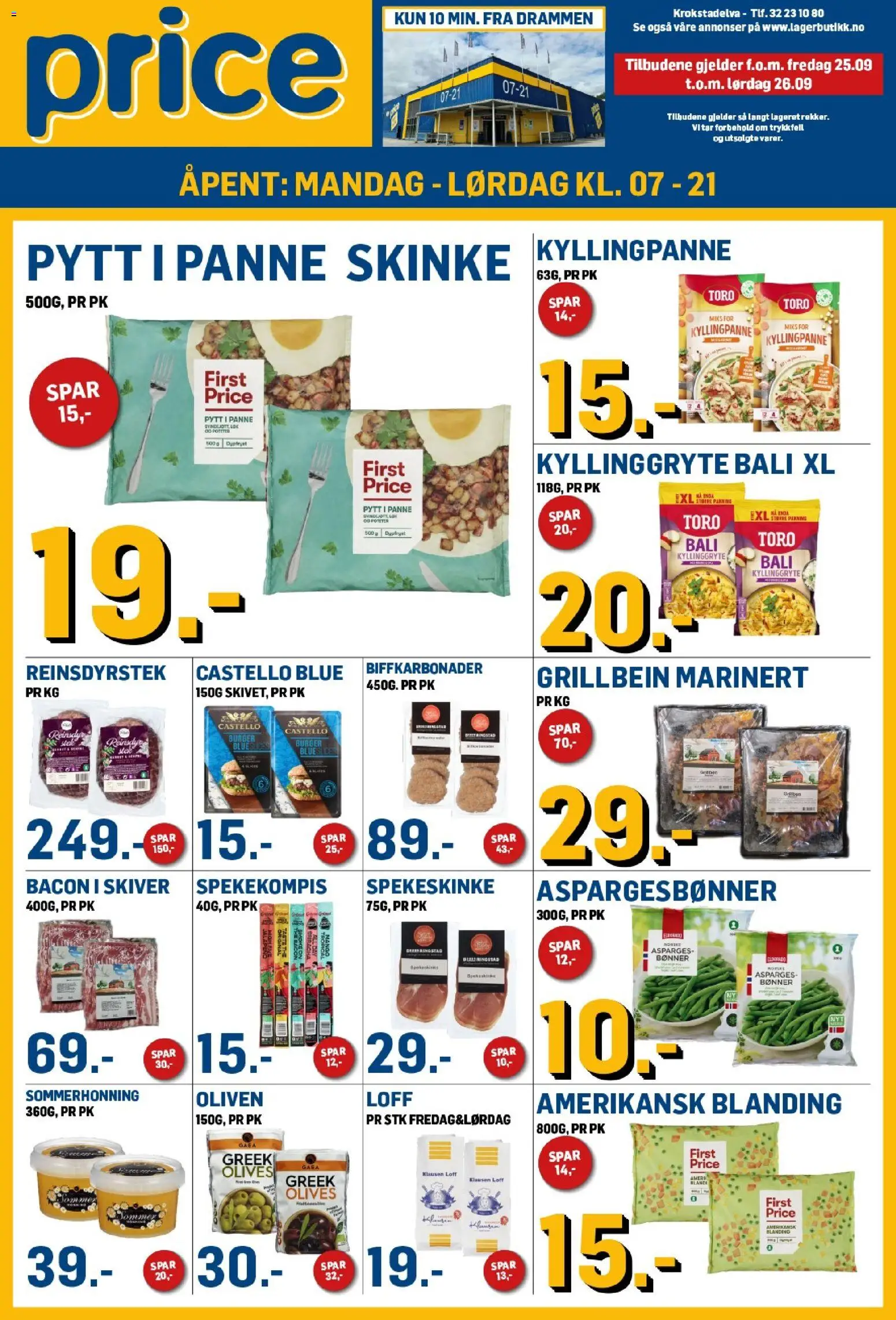 {H1} | Side: 1 | Produkter: Bønner, Skinke, Spekeskinke, Grillbein