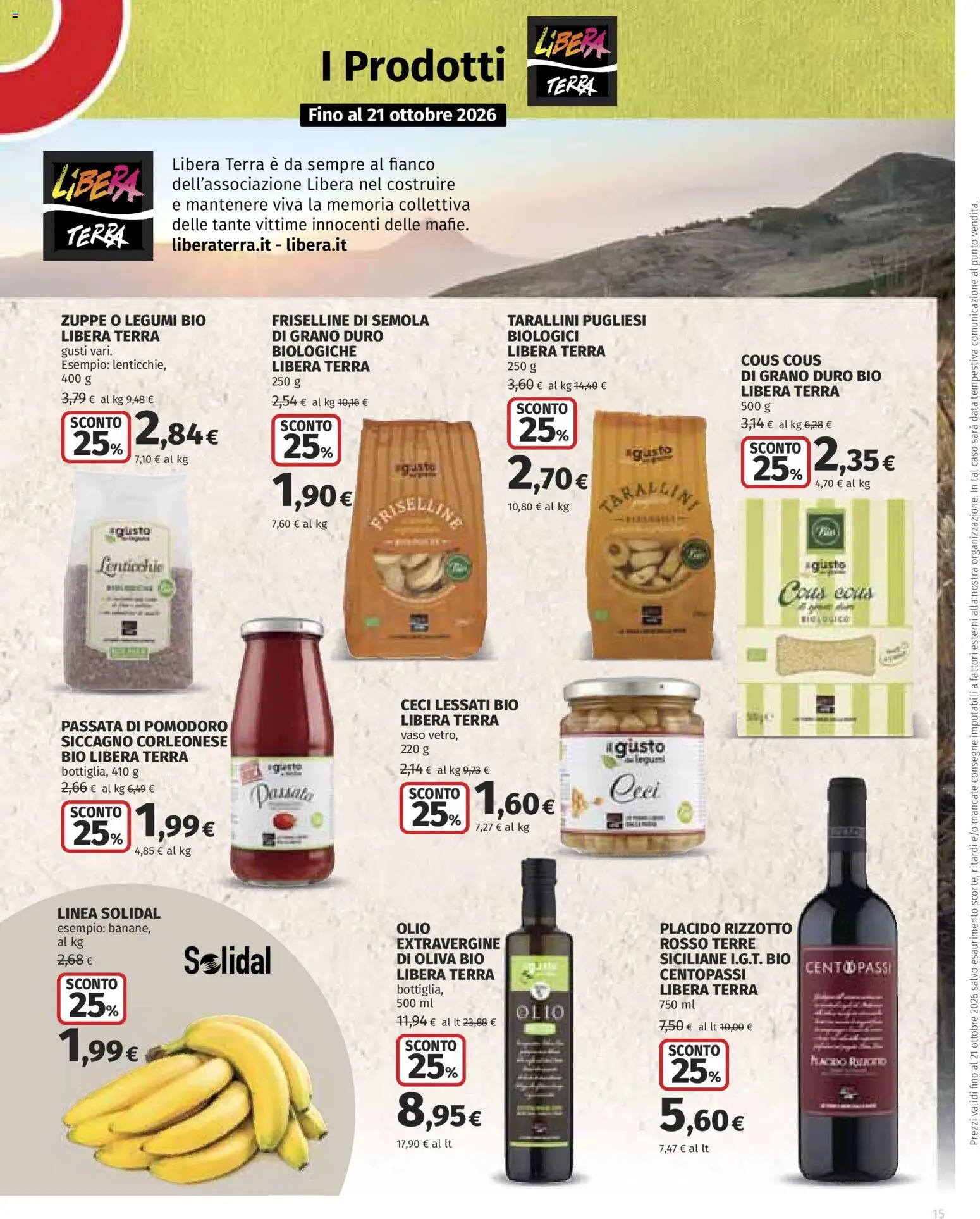 Volantino COOP del 15/10/2026 | Pagina: 15 | Prodotti: Zuppe, Lenticchie, Pomodoro, Terra