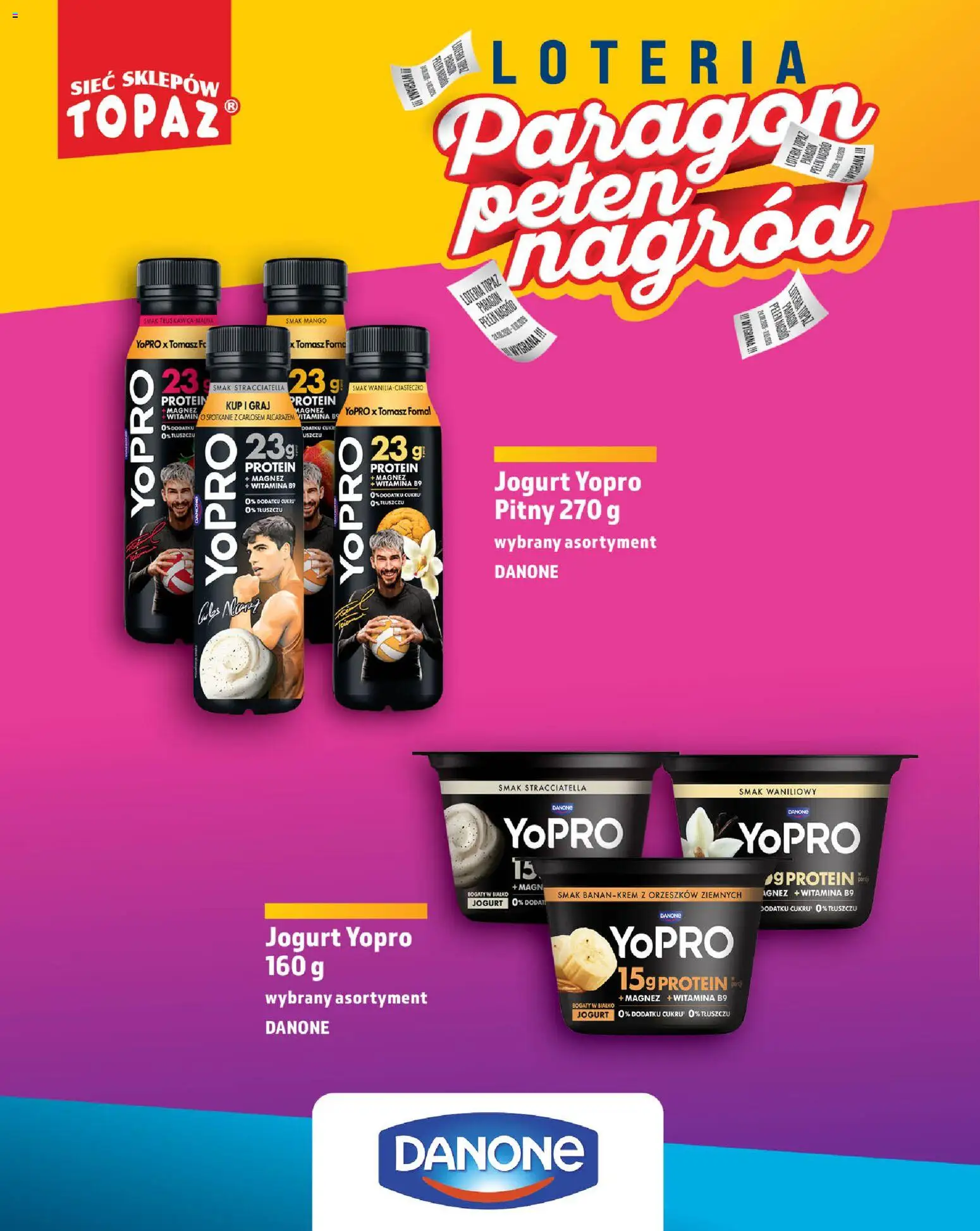 Topaz gazetka - Loteria Paragonowa od 24.08.2026 | Strona: 36 | Produkty: Mango, Białko, Jogurt