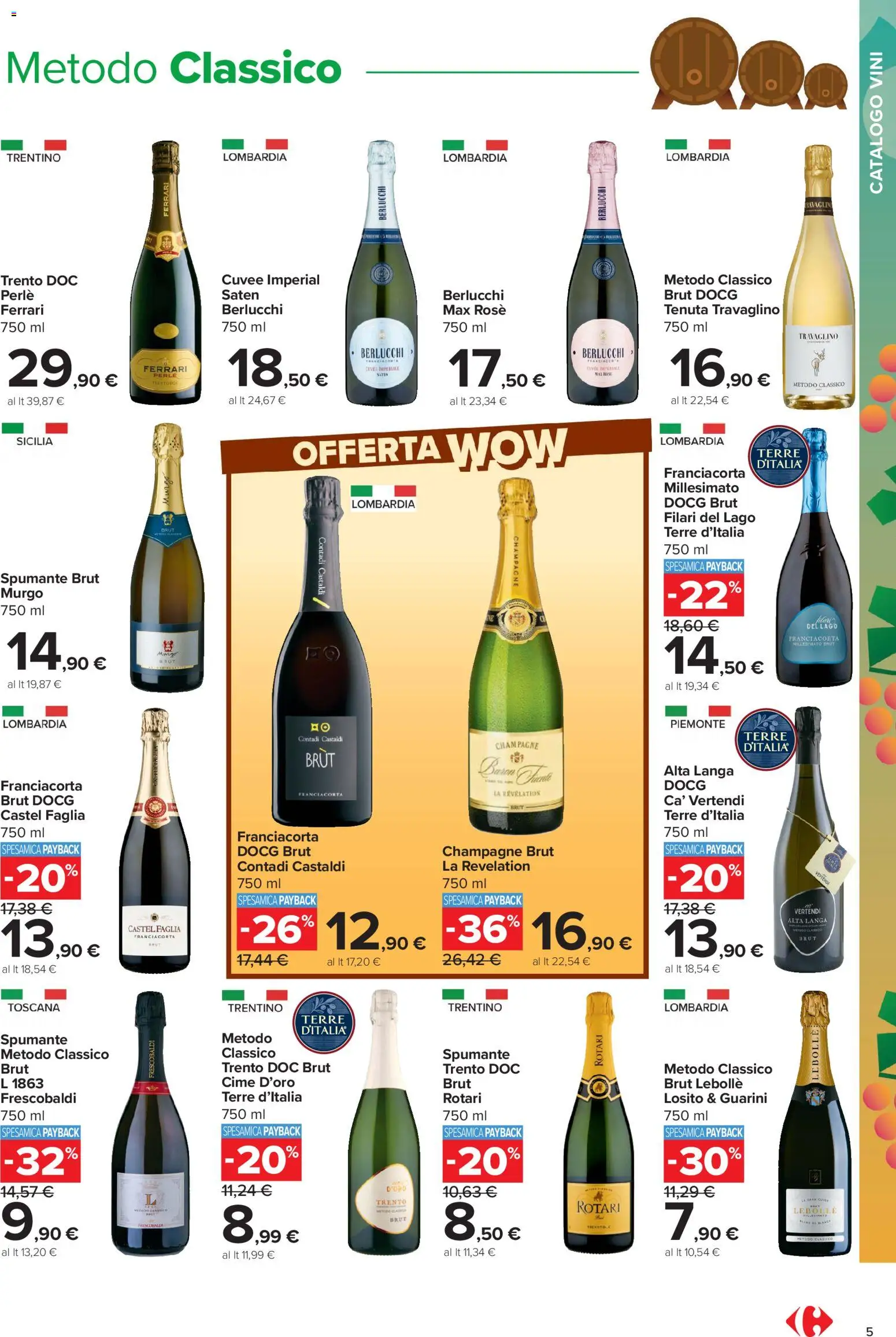 Volantino Carrefour del 05/10/2026 | Pagina: 5 | Prodotti: Spumante, Champagne