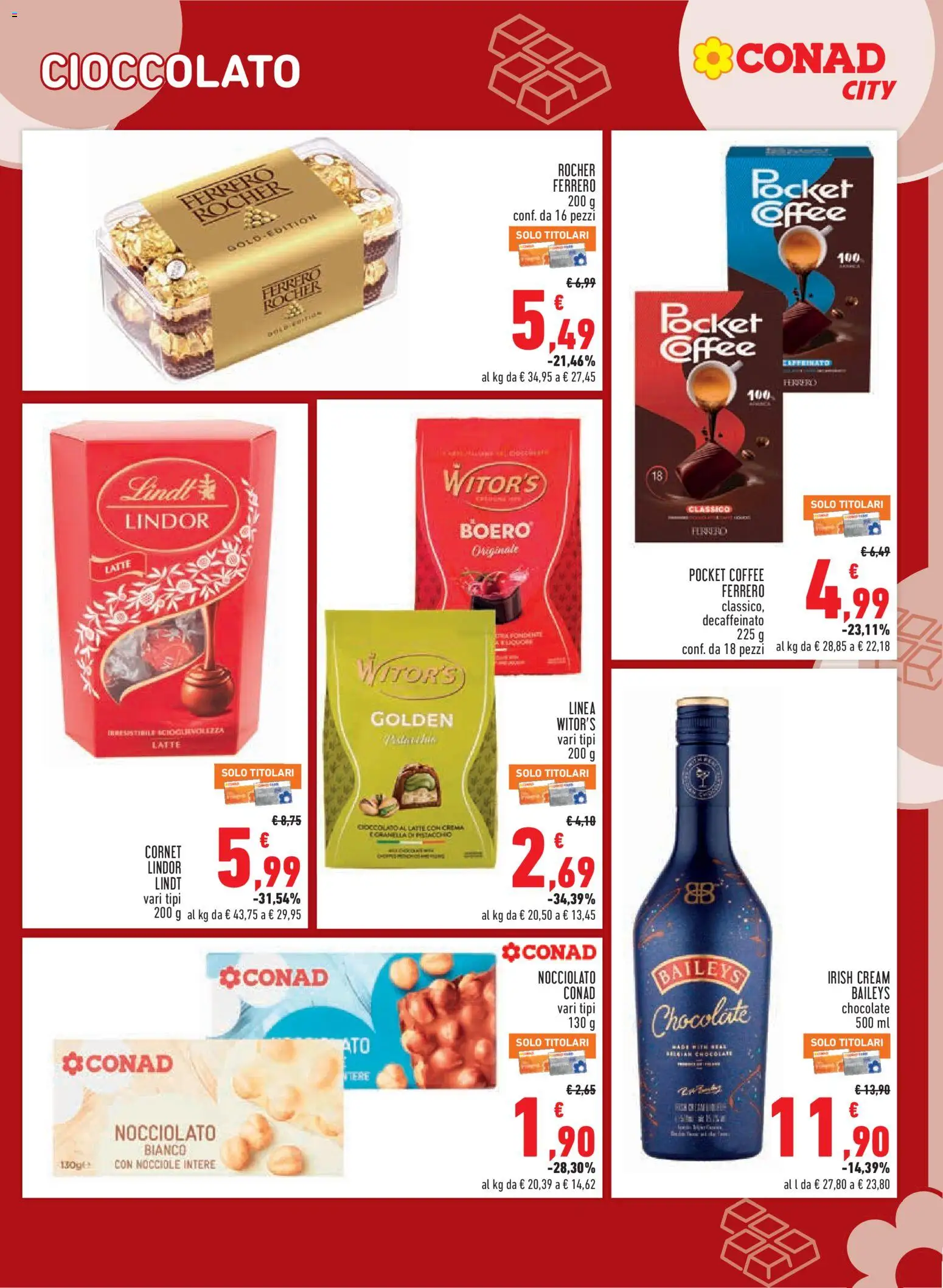 Volantino Conad del 04/11/2026 | Pagina: 11 | Prodotti: Crema, Cioccolato, Baileys, Latte