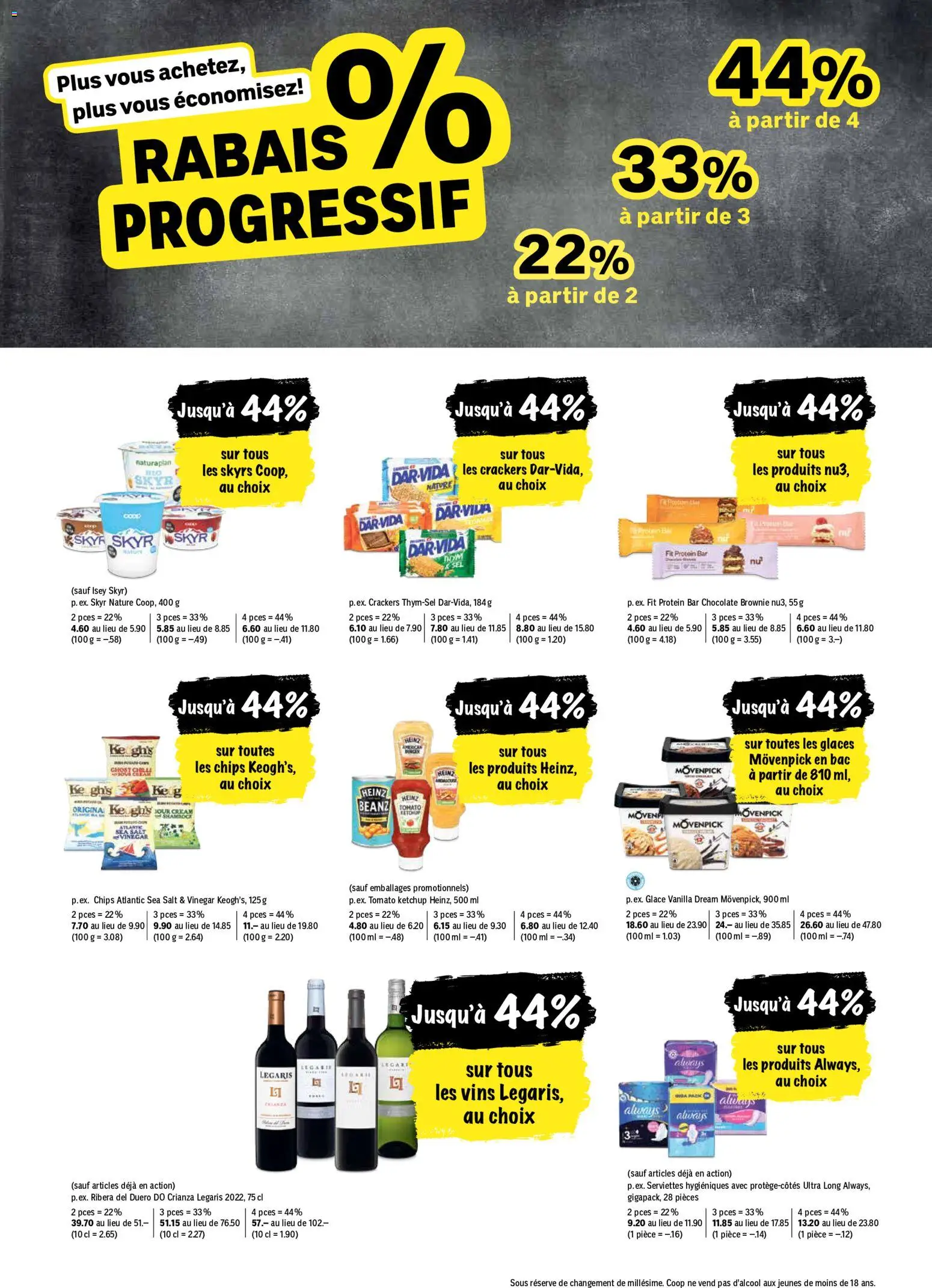 Coop aktionen FR – gültig ab 04.06.2026 | Seite: 22 | Produkte: Glace, Rouge, Chips, Ketchup