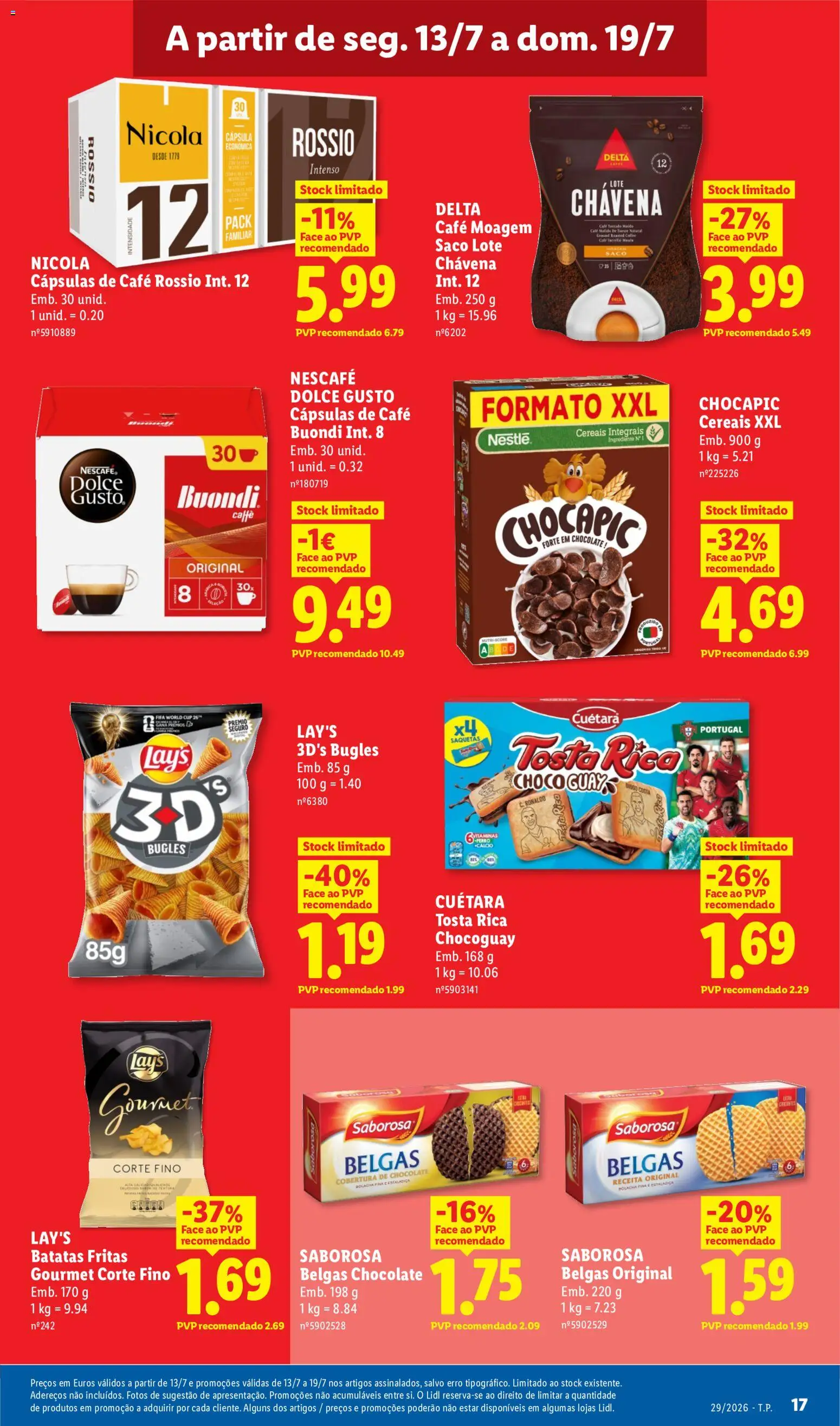 Lidl folheto │ válido de 13/07/2026 | Página: 15 | Produtos: Cálcio, Chocolate, Dolce gusto, Cereais
