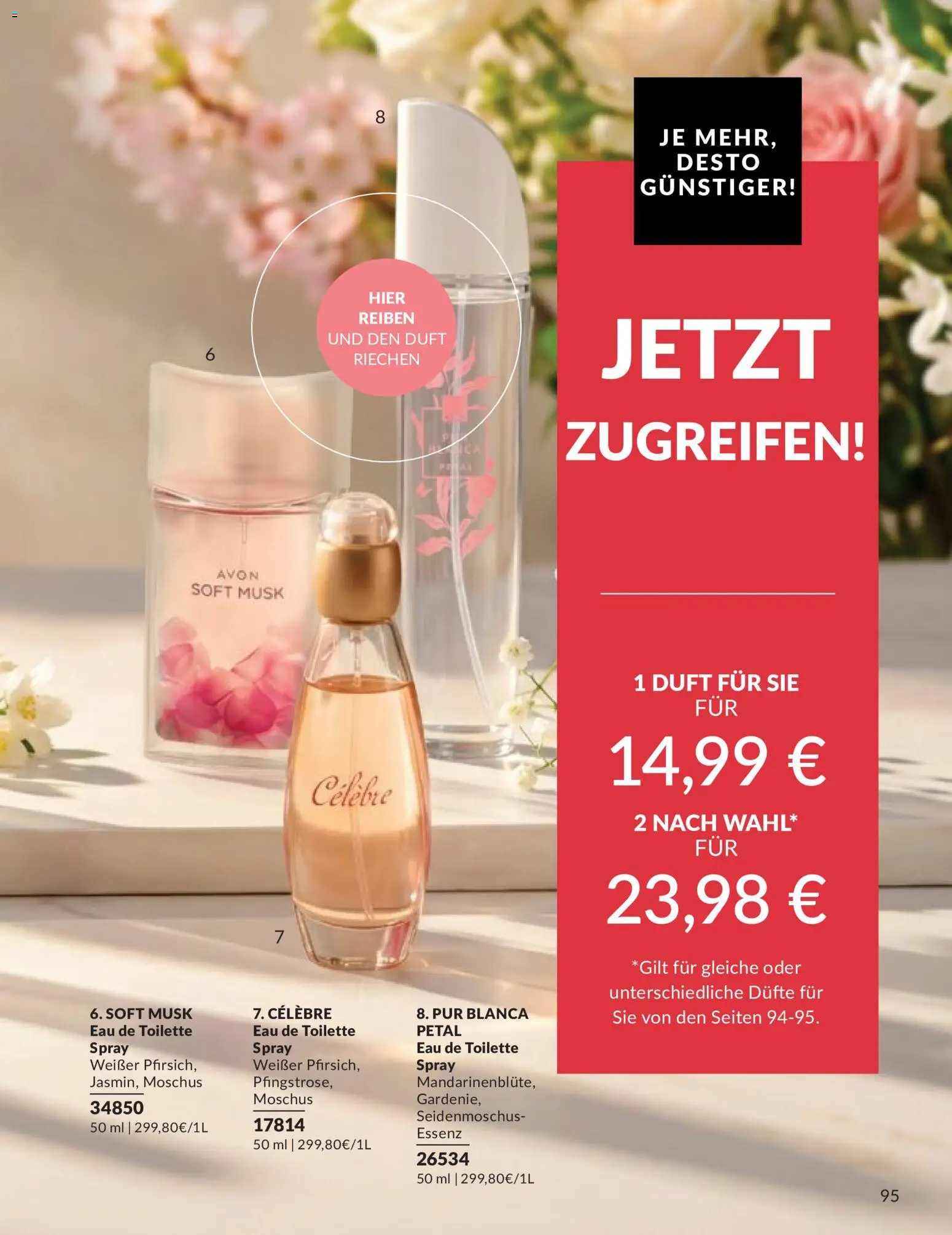 AVON Katalog Juni 2026 – gültig ab 01.06.2026 | Seite: 95 | Produkte: Toilette, Duft, Eau de Toilette