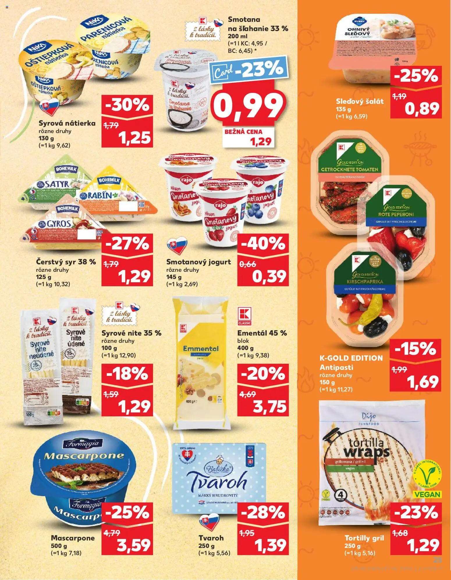 Nové Kaufland akcie – leták je platný od 11.06.2026 | Strana: 25 | Produkty: Gril, Smotana, Šalát