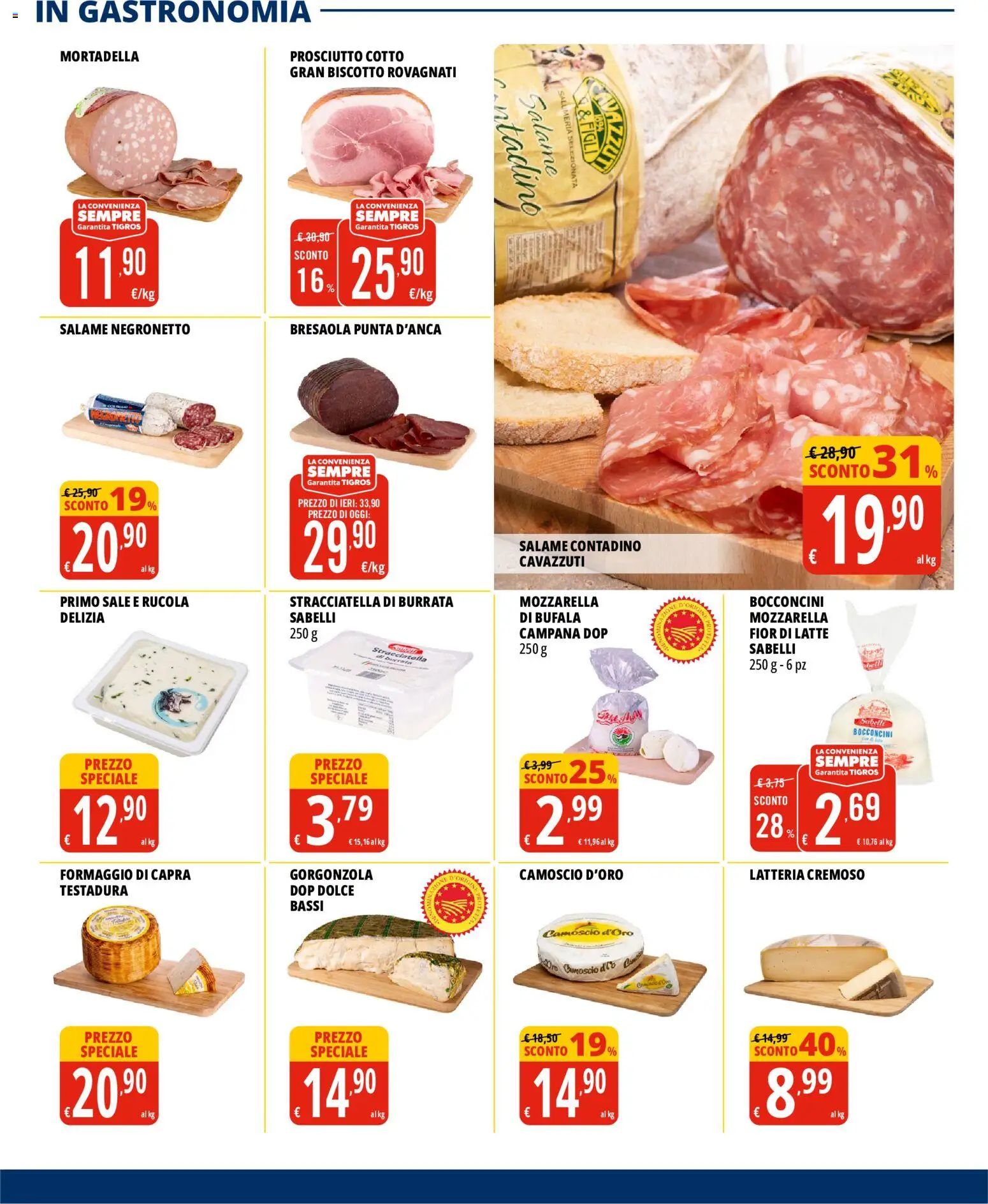 Volantino Tigros del 19/08/2026 | Pagina: 3 | Prodotti: Rucola, Sale, Latte, Stracciatella