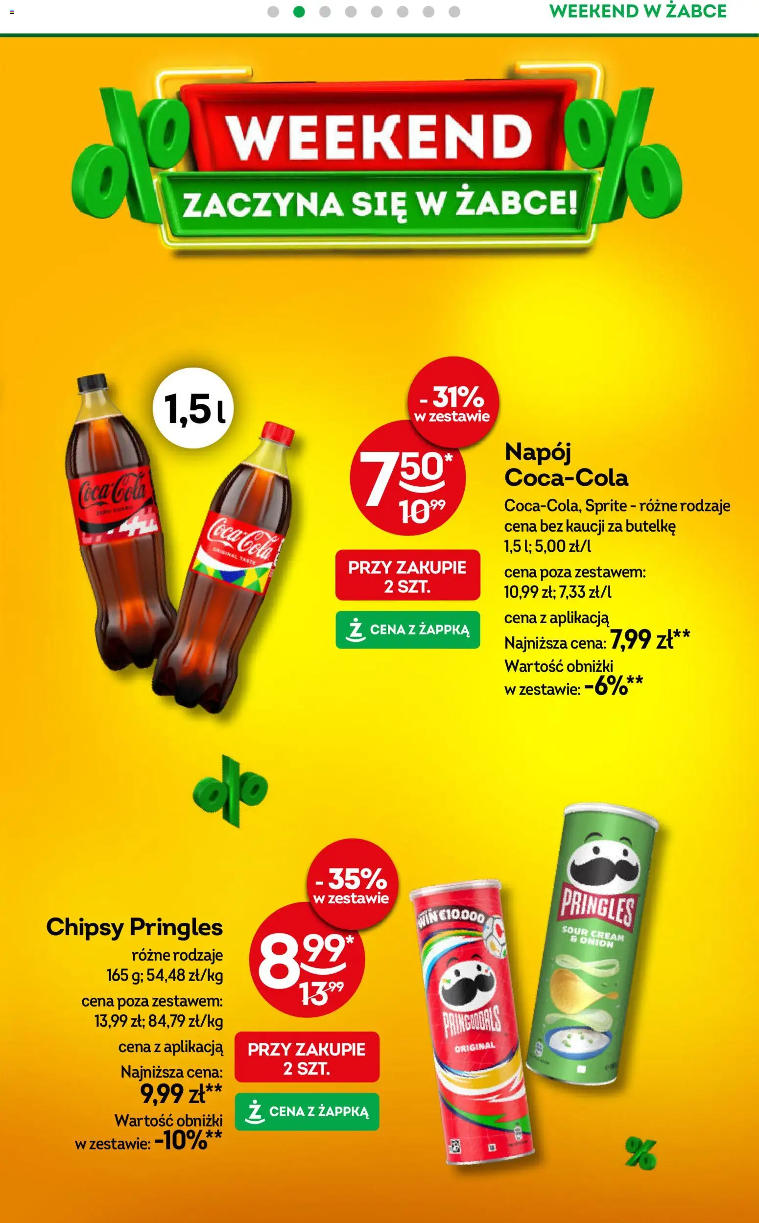 Żabka gazetka - Weekendowe promocje od 10.07.2026 | Strona: 3 | Produkty: Chipsy, Chipsy pringles, Sprite, Pringles