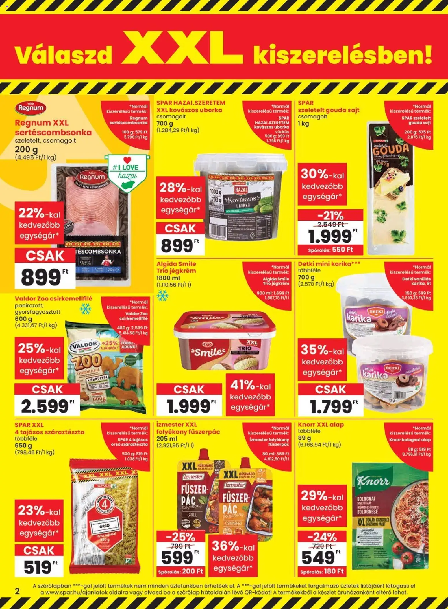 Spar akciós ujság - amely érvényes a következő dátumtól: 2026.07.16. | Oldal: 2 | Termékek: Knorr, Fűszerpác, Sajt, Detki