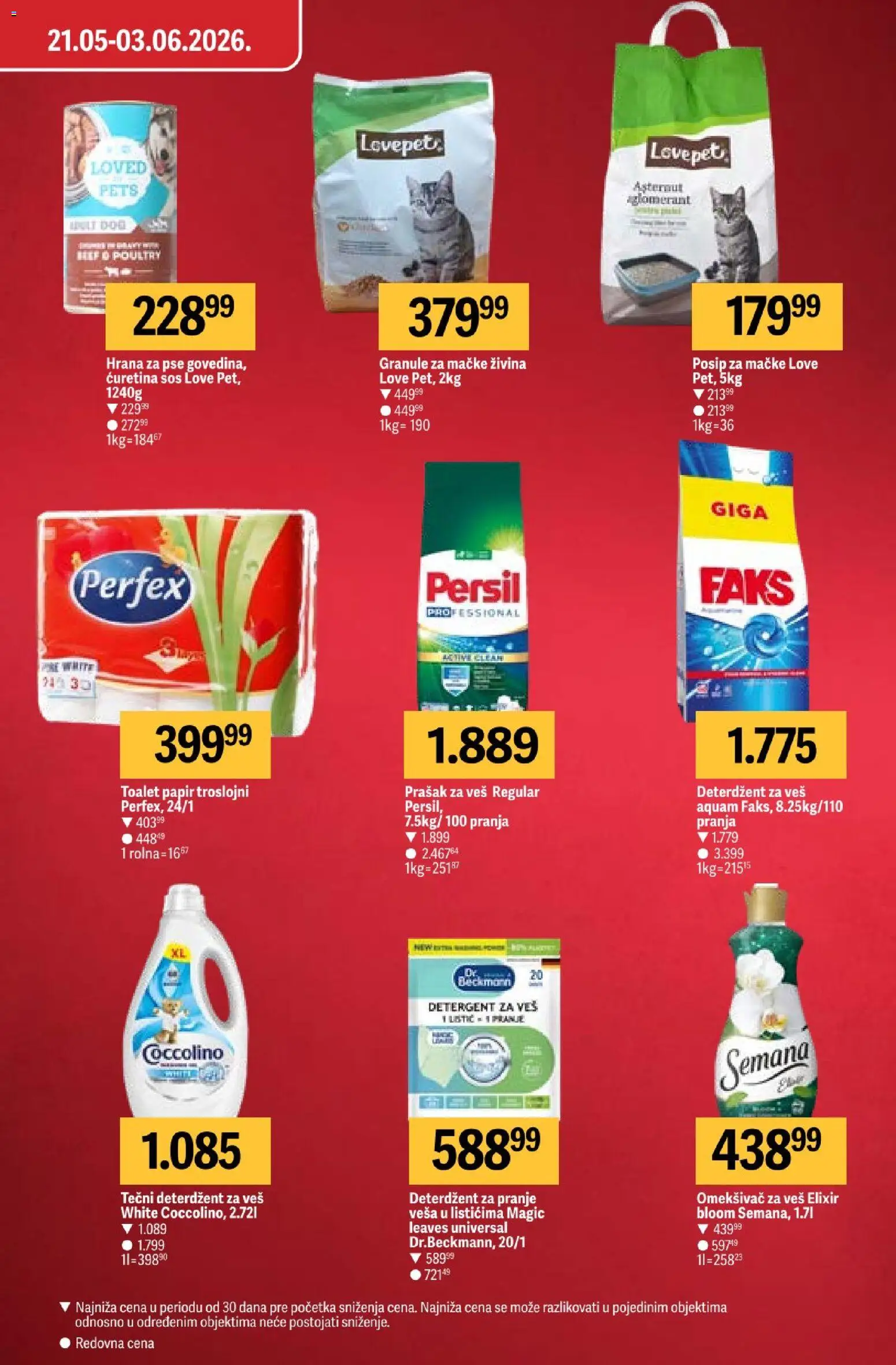 Mega Maxi katalog - važi od 21.05.2026 | Strana: 7 | Proizvode: Hrana za pse, Sos, Prašak za veš, Coccolino