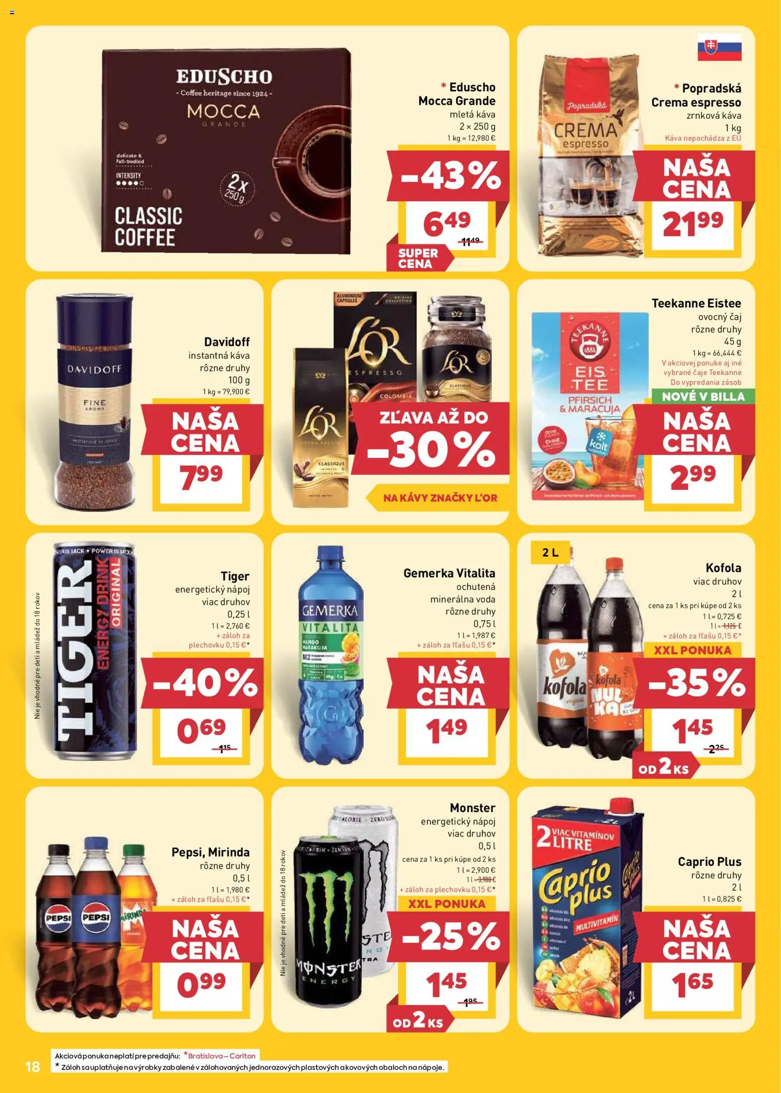 Nové Billa akcie – leták je platný od 10.06.2026 | Strana: 20 | Produkty: Kofola, Voda, Pepsi, Minerálna voda