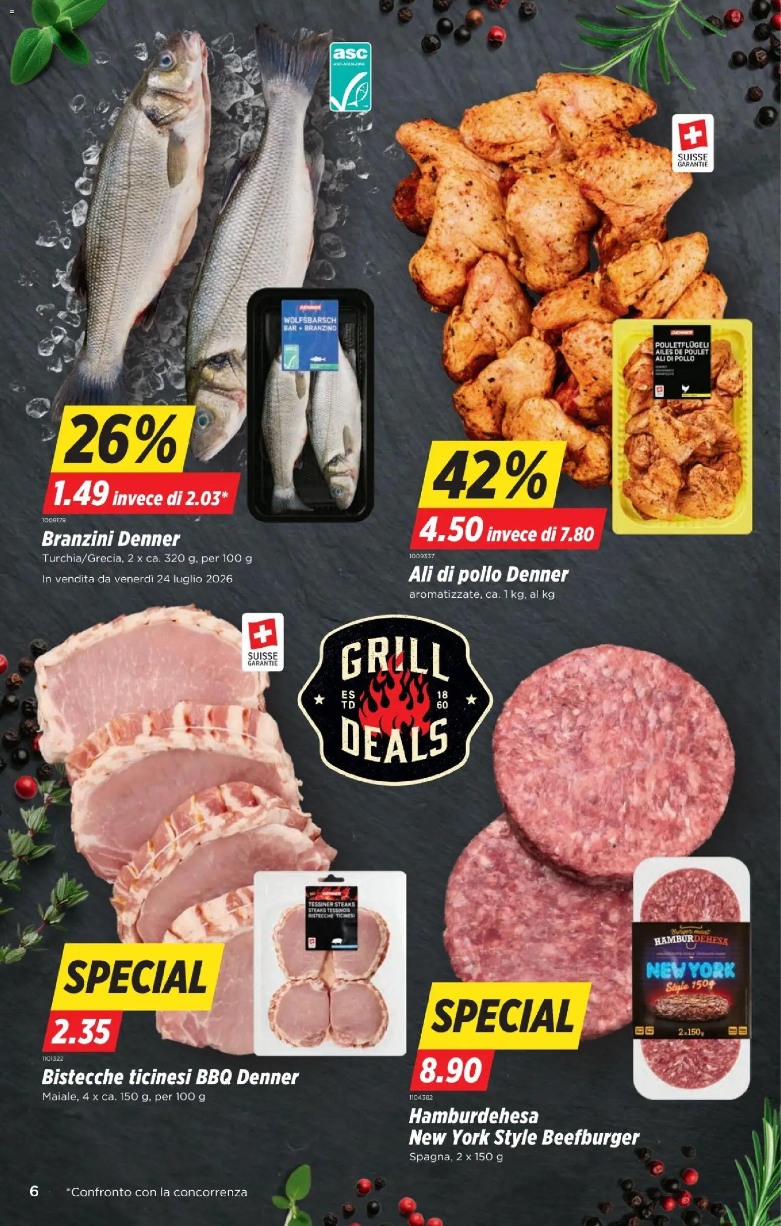 Denner aktionen IT – gültig ab 23.07.2026 | Seite: 6 | Produkte: Burger, Grill