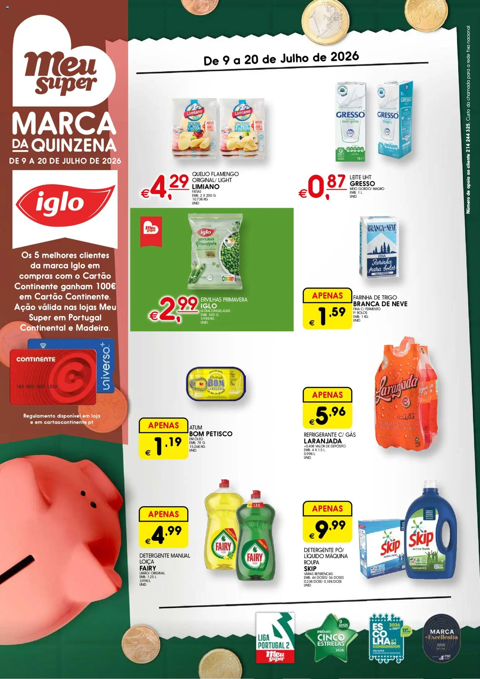 Meu Super folheto Madeira │ válido de 09/07/2026 | Página: 1 | Produtos: Refrigerante, Farinha de trigo, Queijo, Óleo