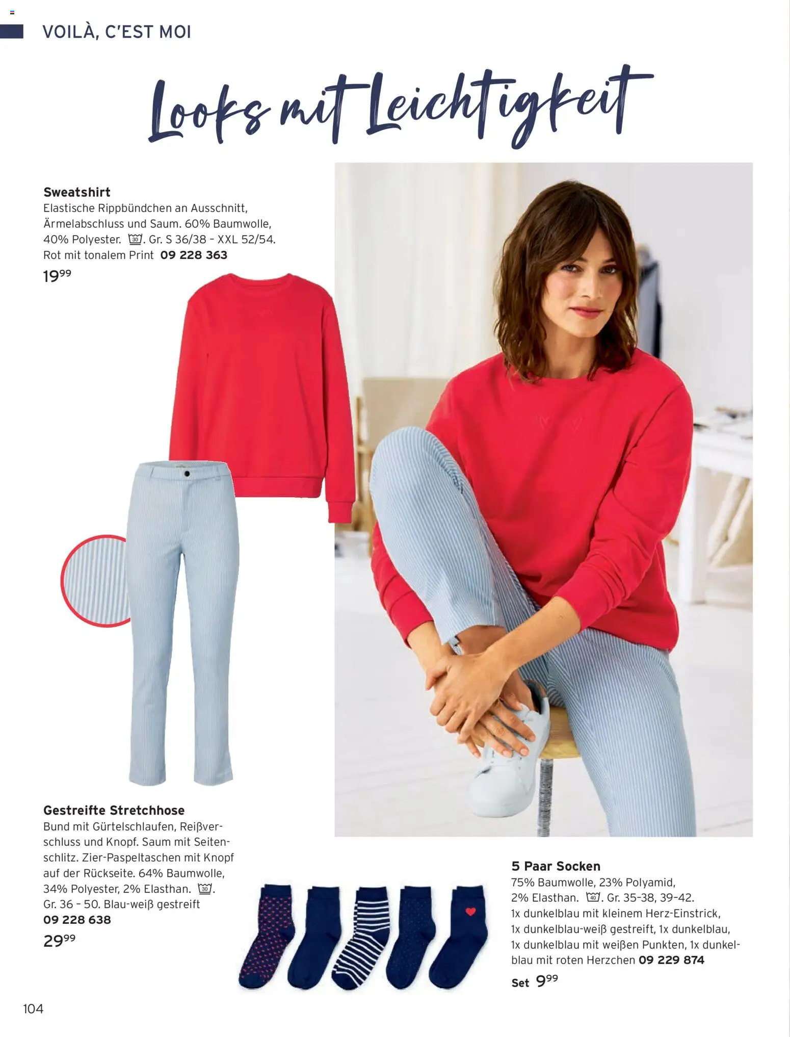 Angebote Tchibo – gültig ab 01.09.2026 | Seite: 104 | Produkte: Sweatshirt, Socken