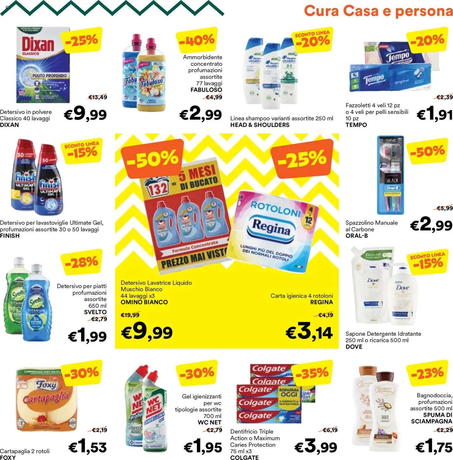 Volantino Unes del 09/09/2026 | Pagina: 11 | Prodotti: Carta igienica, Detersivo in polvere, Detergente, Lavatrice