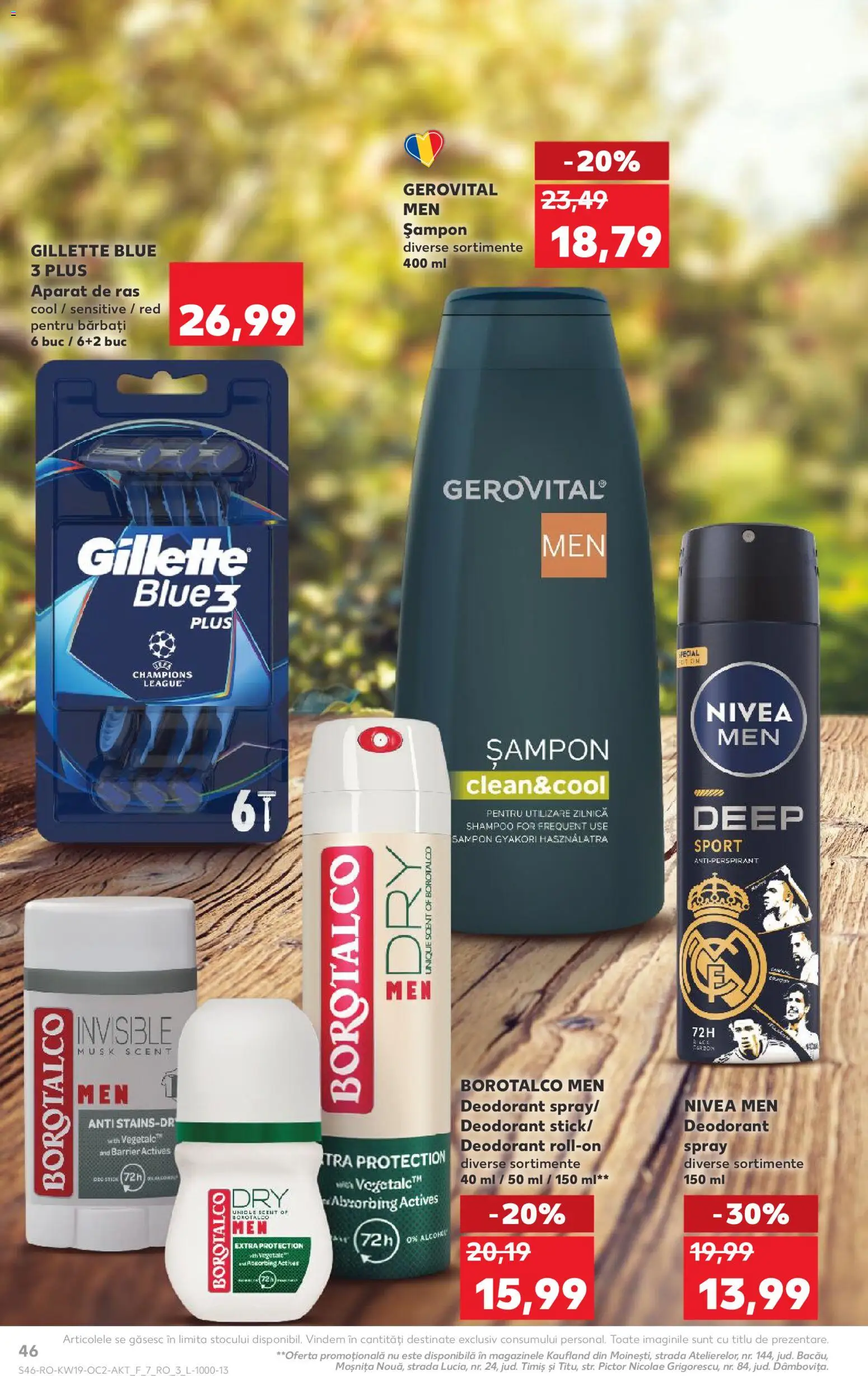 Noul catalog Kaufland – valabil de la 06.05.2026 | Pagină: 46 | Produse: Aparat De Ras, Șampon, Deodorant, Antiperspirant