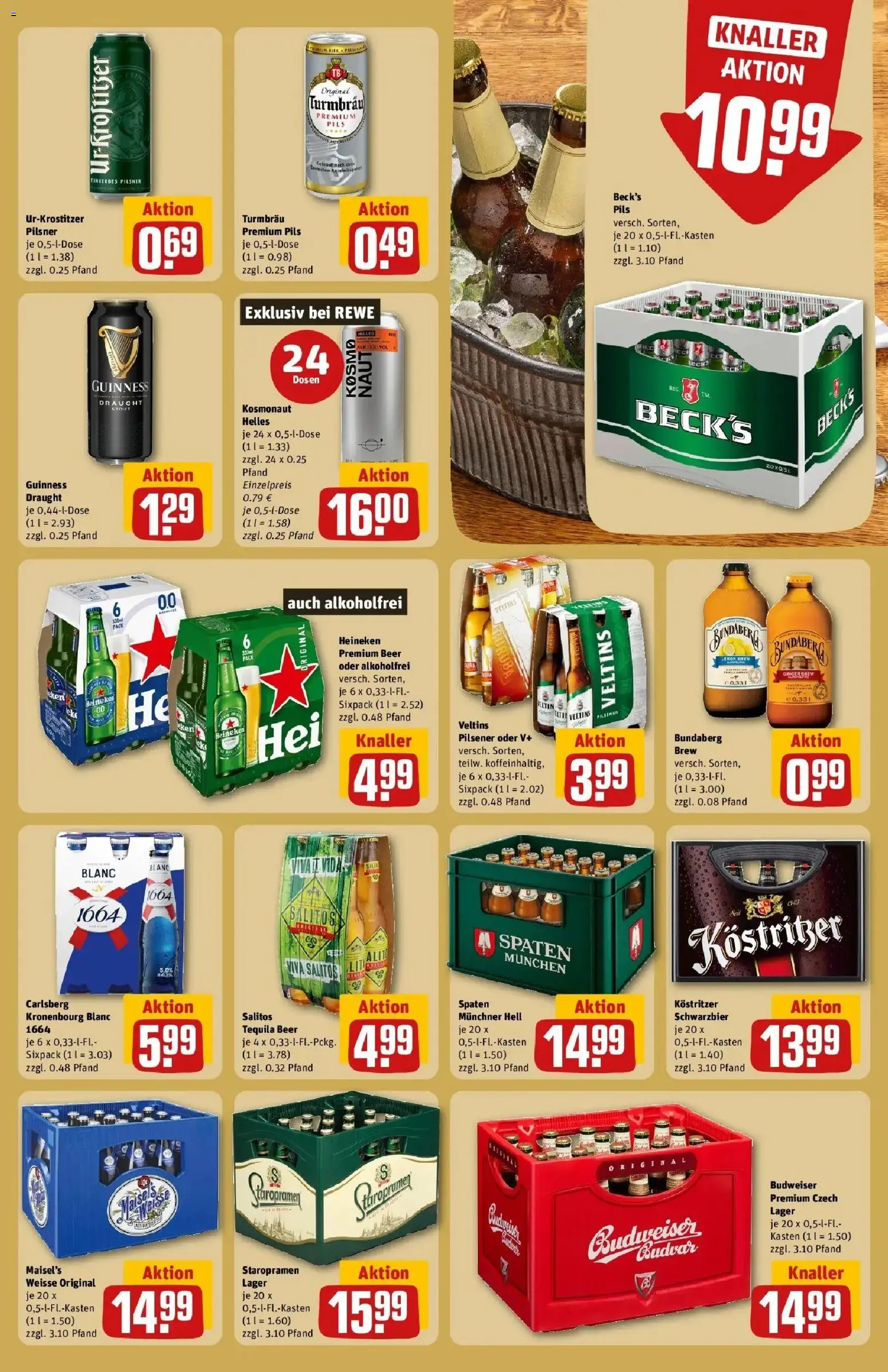 REWE Prospekt ab 21.09.2026 zum Blättern » Angebote | Seite: 23 | Produkte: Kostritzer, Pils, Heineken, Budweiser
