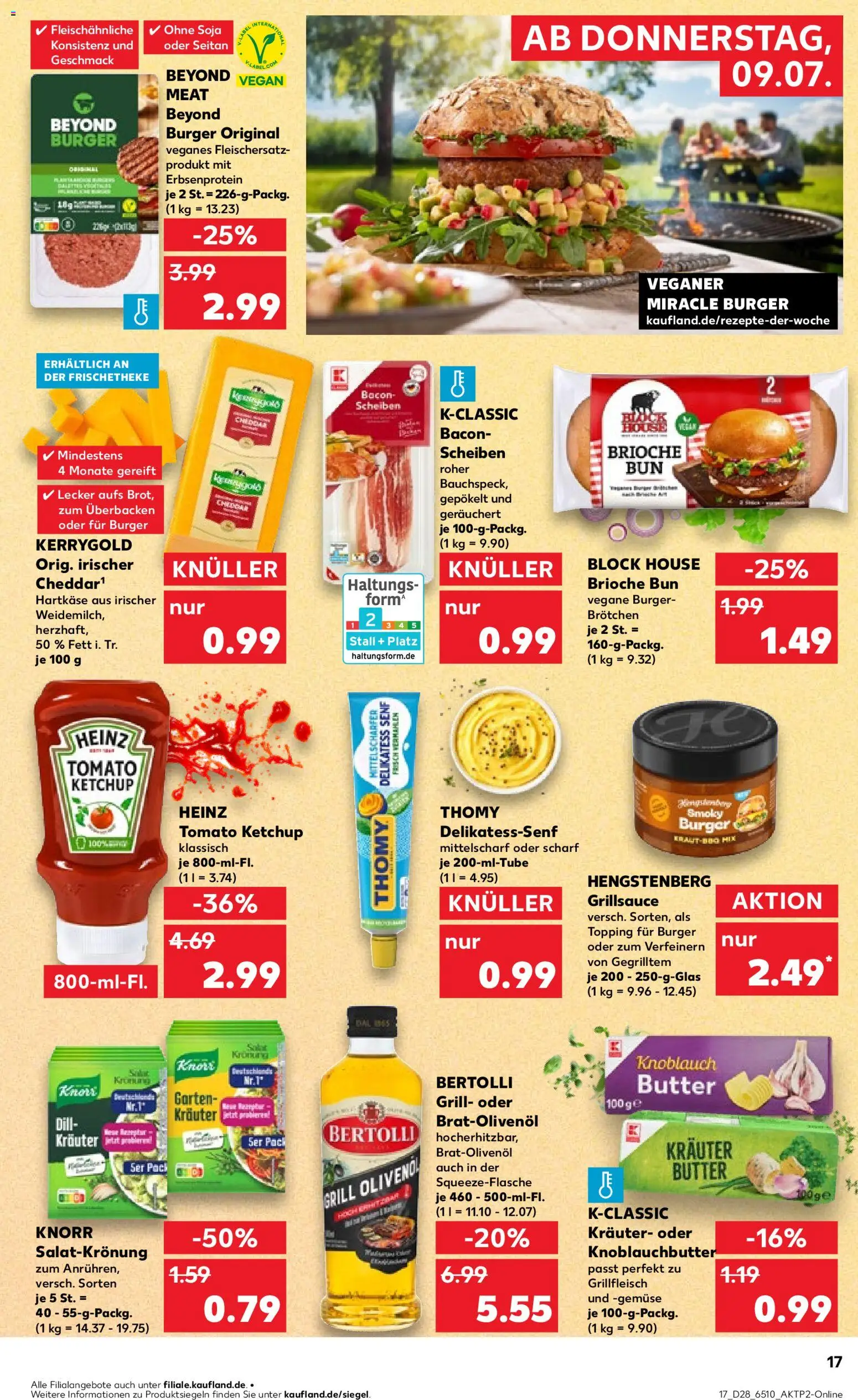 Kaufland Prospekt Köln – gültig ab 09.07.2026 | Seite: 17 | Produkte: Butter, Gemüse, Knoblauch, Ketchup