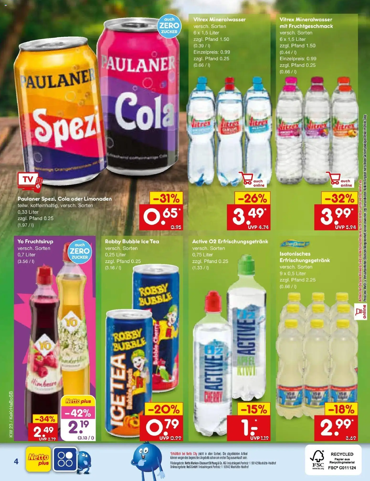 Netto Marken-Discount Prospekt Stadtlohn – gültig ab 01.06.2026 | Seite: 29 | Produkte: Mineralwasser, Zucker, Paulaner, TV