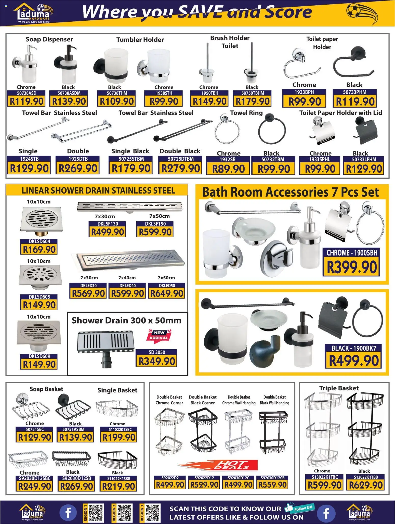New Laduma Hardware catalogue – valid from 01.04.2026 | Page: 6 | Products: Bath, Shower, Towel, Brush