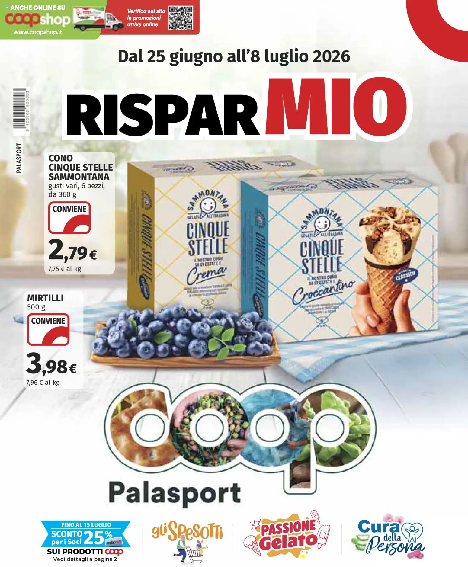 Volantino COOP del 25/06/2026 | Pagina: 1 | Prodotti: Crema, Mirtilli