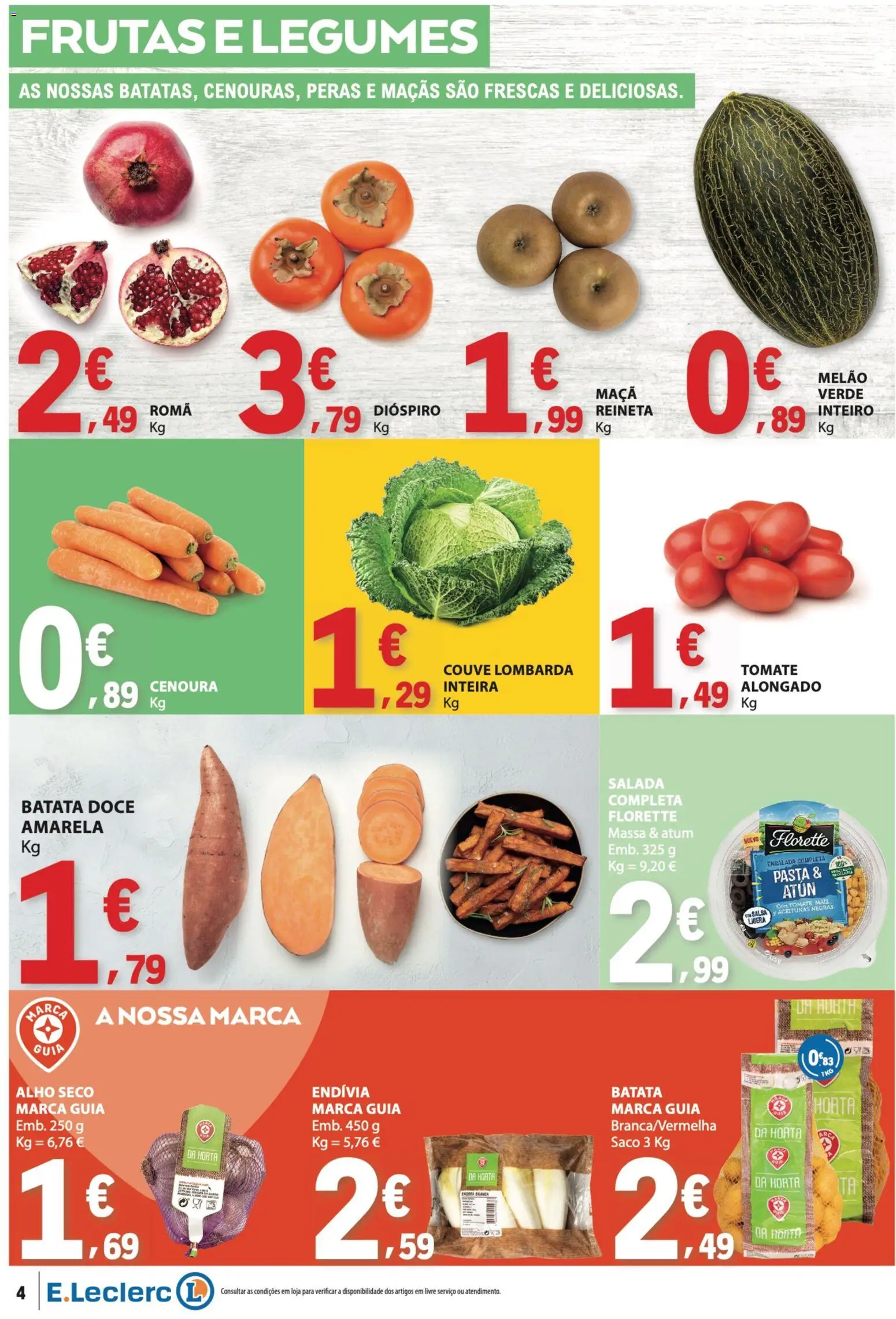 E.Leclerc folheto │ válido de 17/09/2026 | Página: 4 | Produtos: Legumes, Frutas, Maça, Tomate