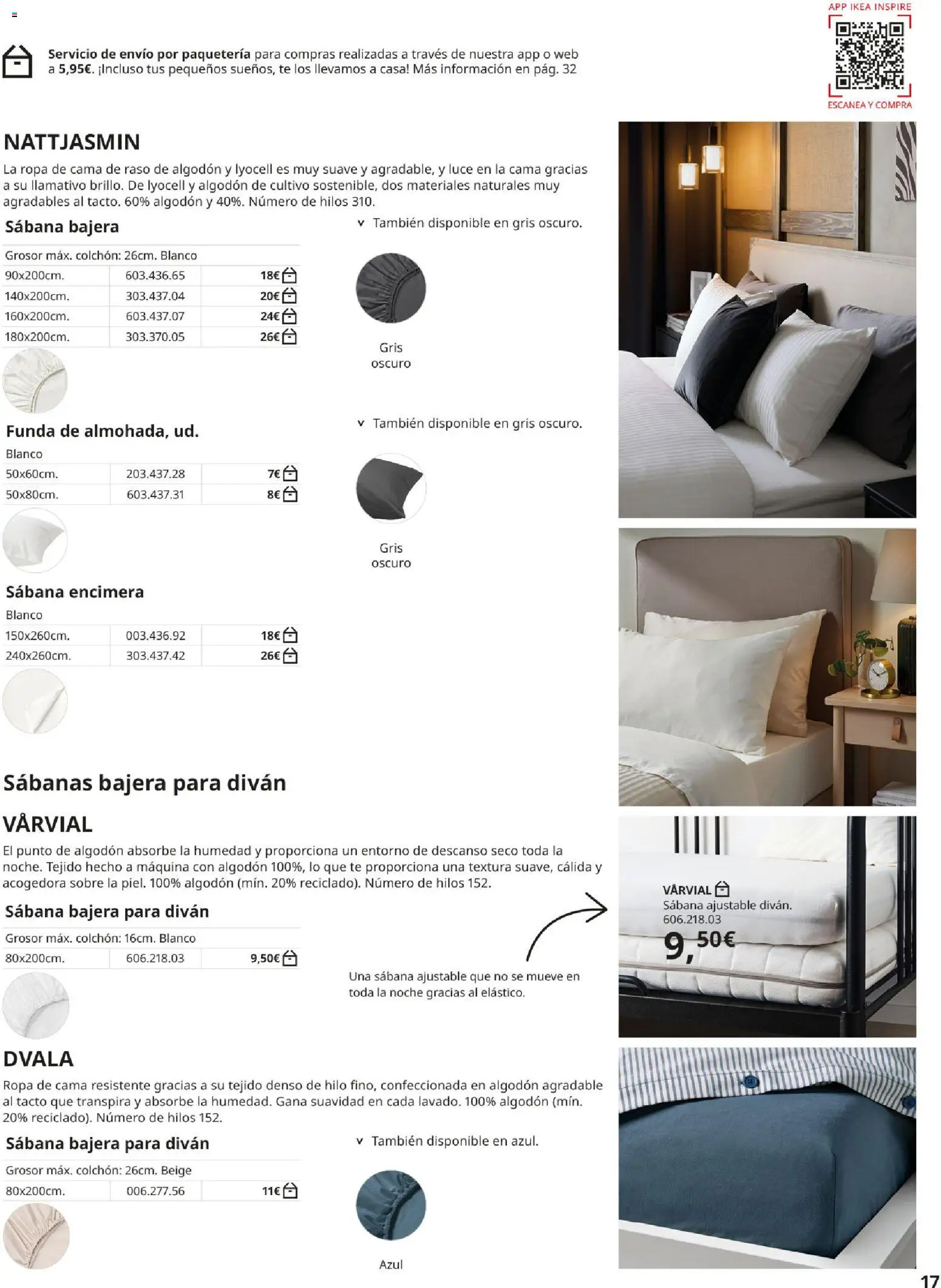 IKEA - Ropa de cama │ válido desde el 01/09/2026 | Página: 17 | Productos: Colchon, Ropa, Funda, Algodón