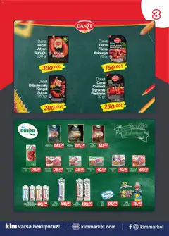 05 Eylül 2026 tarihinden itibaren geçerli olan Kim Market kataloğu önizlemesi | Sayfa: 3 | Ürünler: Süt, Salam, Muz, Hindi füme