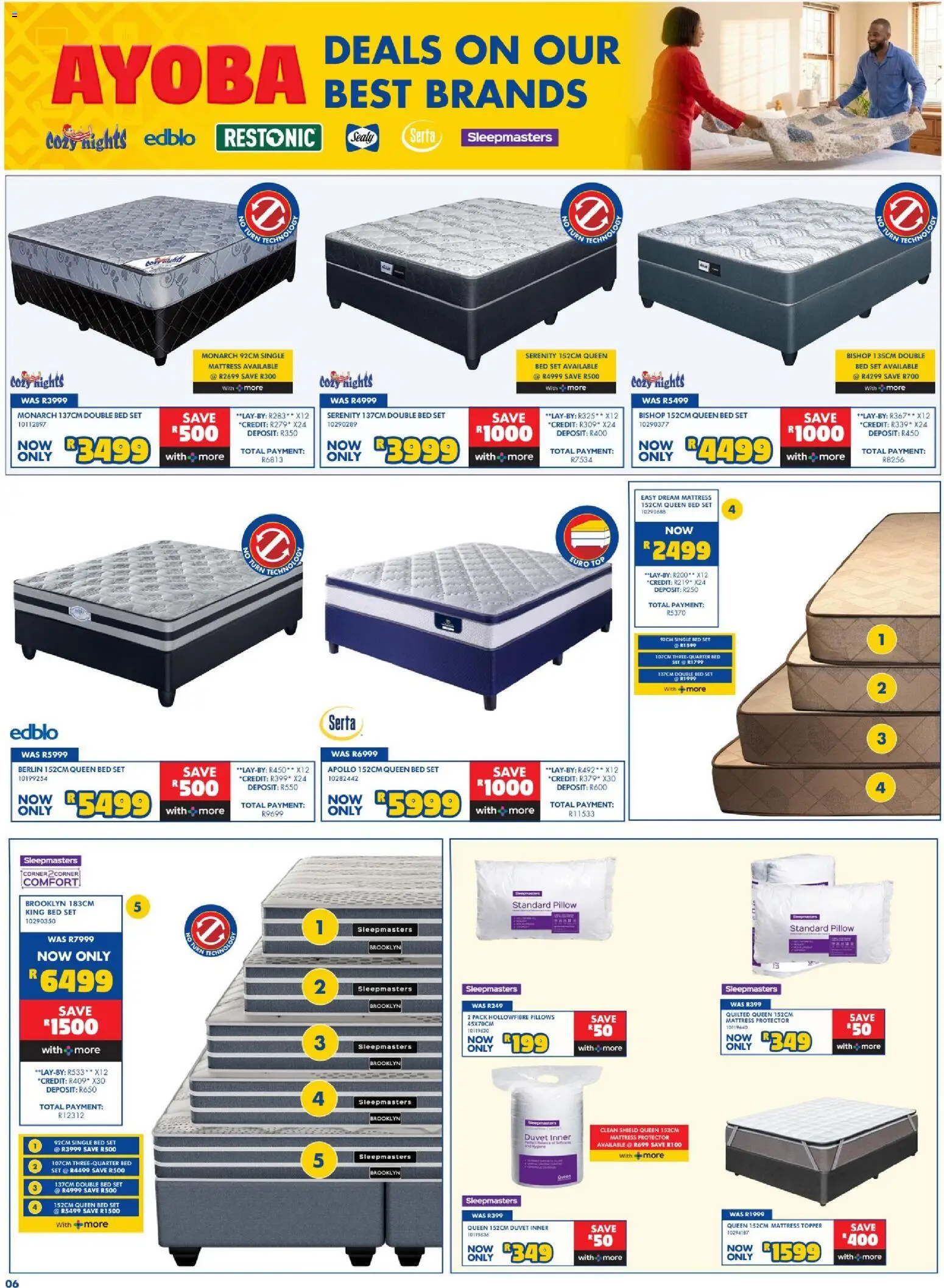 New Russells catalogue – valid from 17/09/2026 | Page: 6 | Products: King bed, Bed, Pillow, Single bed
