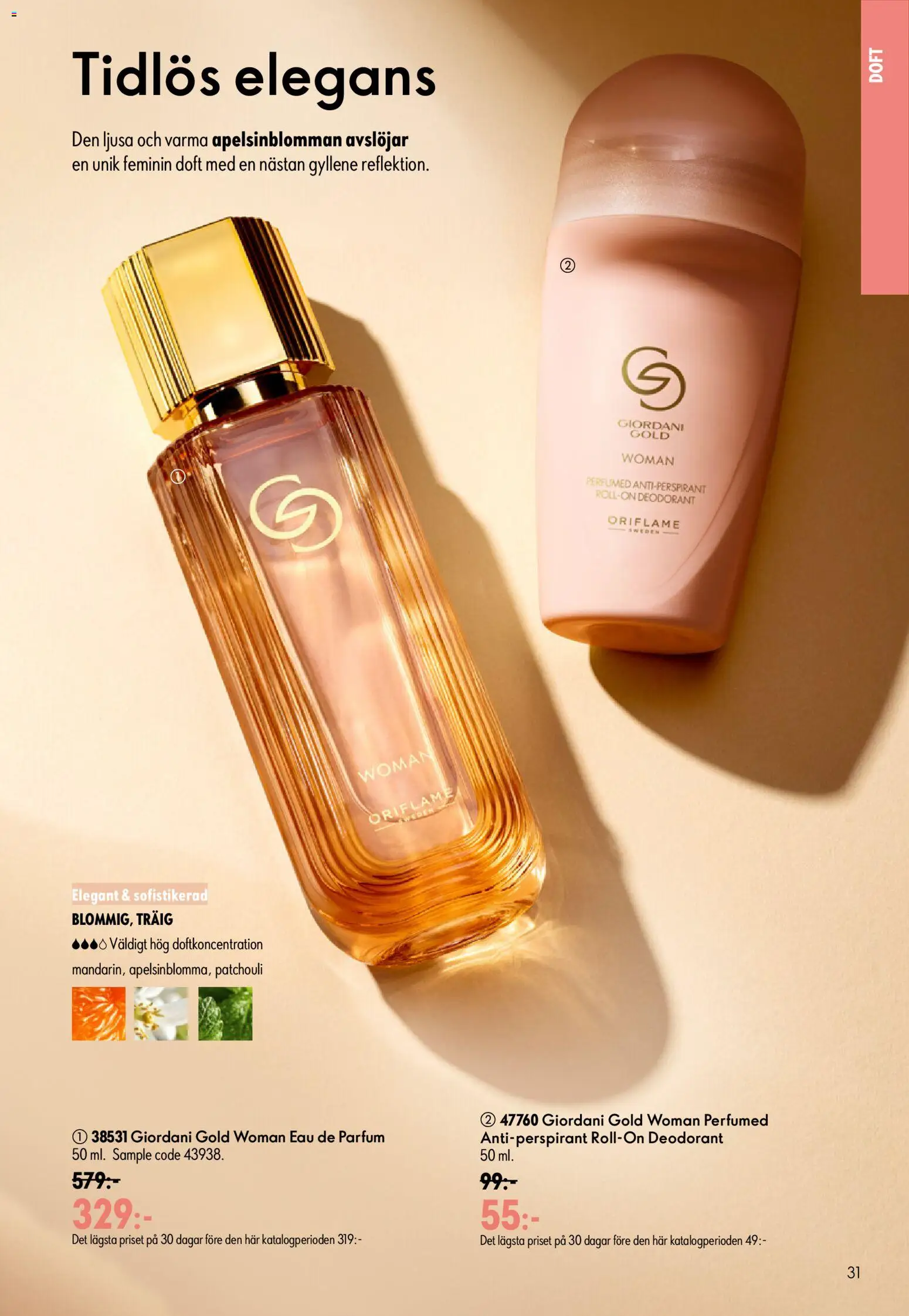 Oriflame reklamblad aktuell från 24/06/2026 | Sida: 31 | Produkter: Doft, Deodorant, Antiperspirant