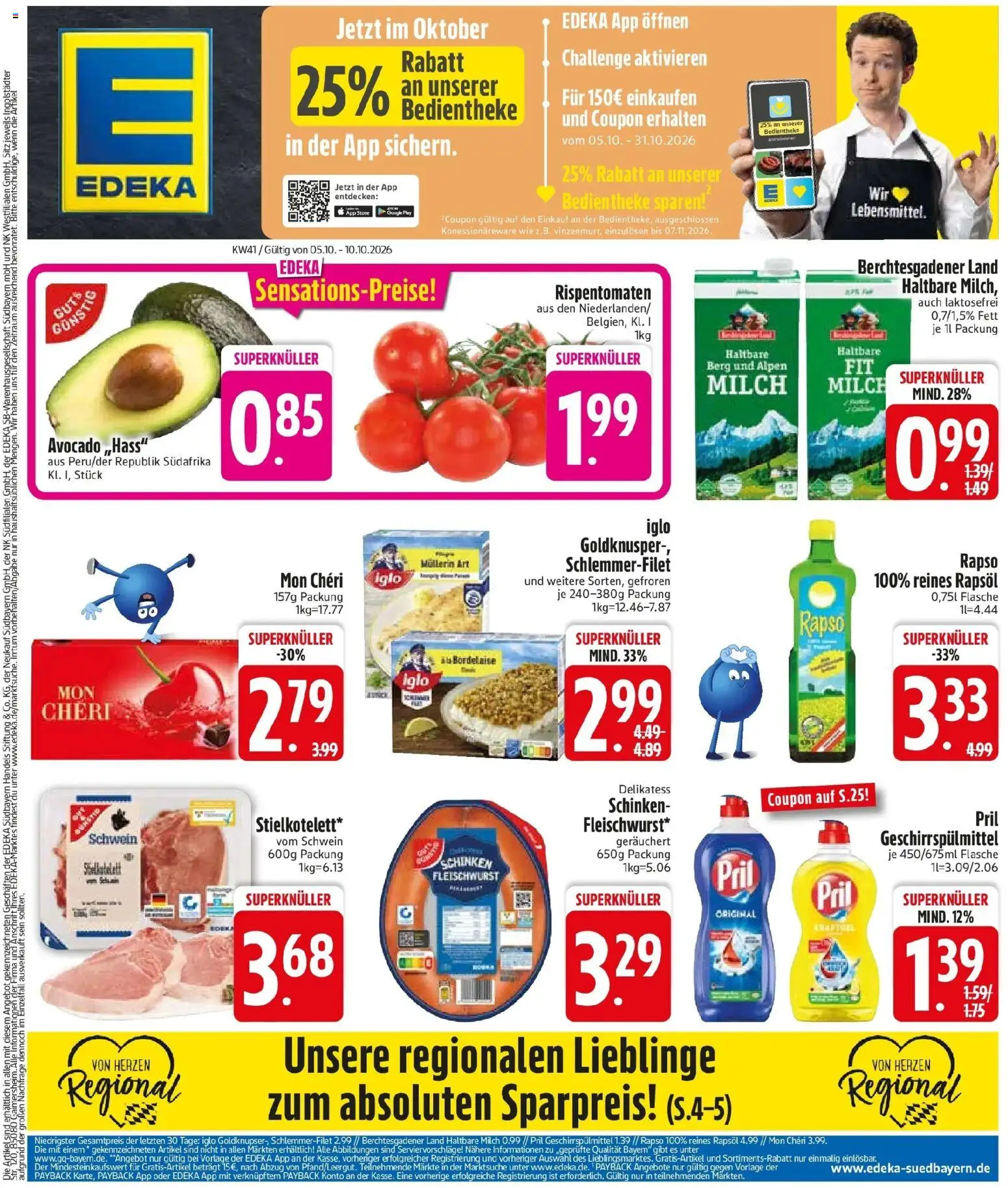 Edeka Prospekt München (ab 05.10.2026) » Angebote Online | Seite: 3 | Produkte: Avocado, Geschirrspülmittel, Schinken, Pril
