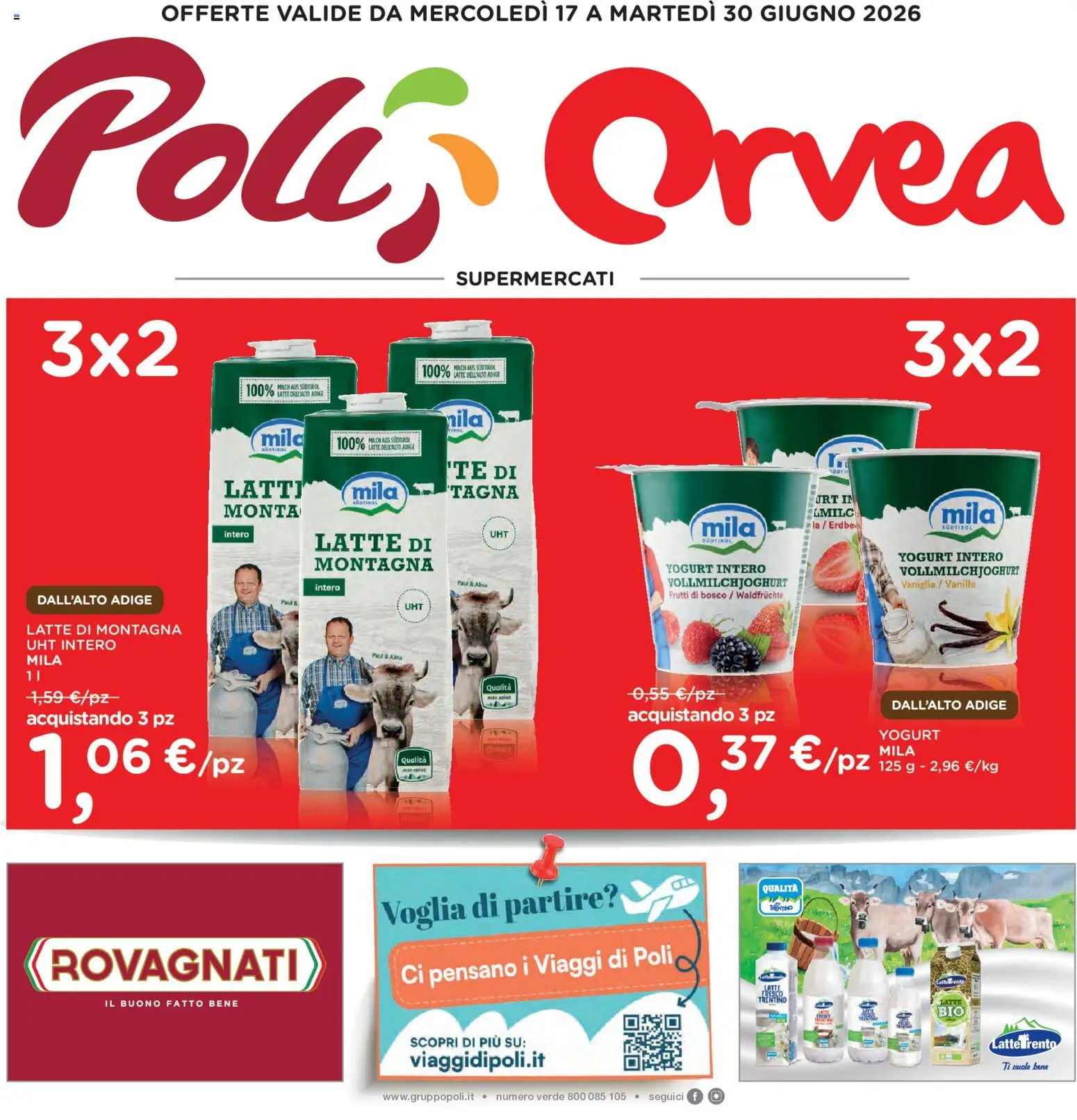 Volantino Poli del 17/06/2026 | Pagina: 1 | Prodotti: Yogurt, Tè, Latte