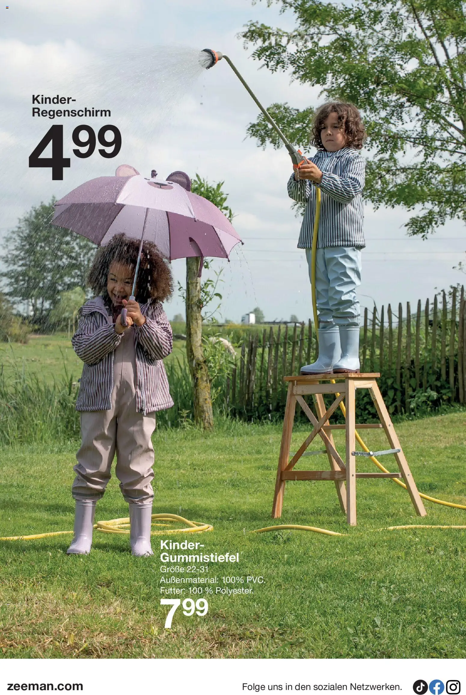 Zeeman Aktueller Prospekt – gültig ab 01.08.2026 | Seite: 8 | Produkte: Gummistiefel, Regenschirm