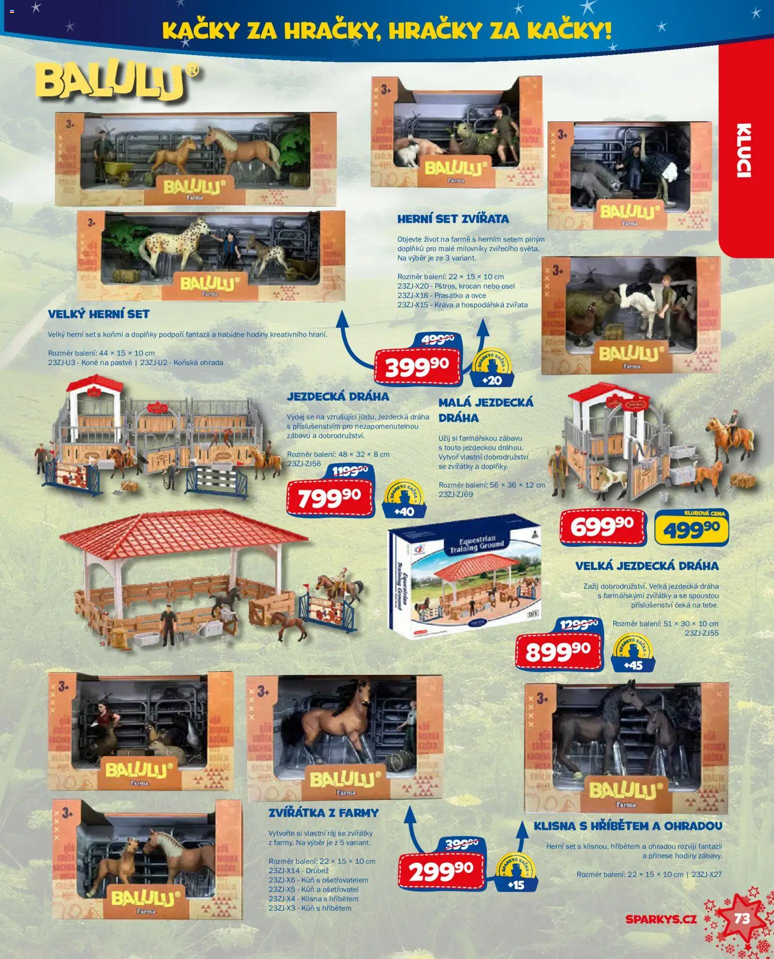 Sparkys katalog Vánoce 2026 od 01.10.2026 | Strana: 73 | Produkty: Drůbež, Hodiny, Hračky