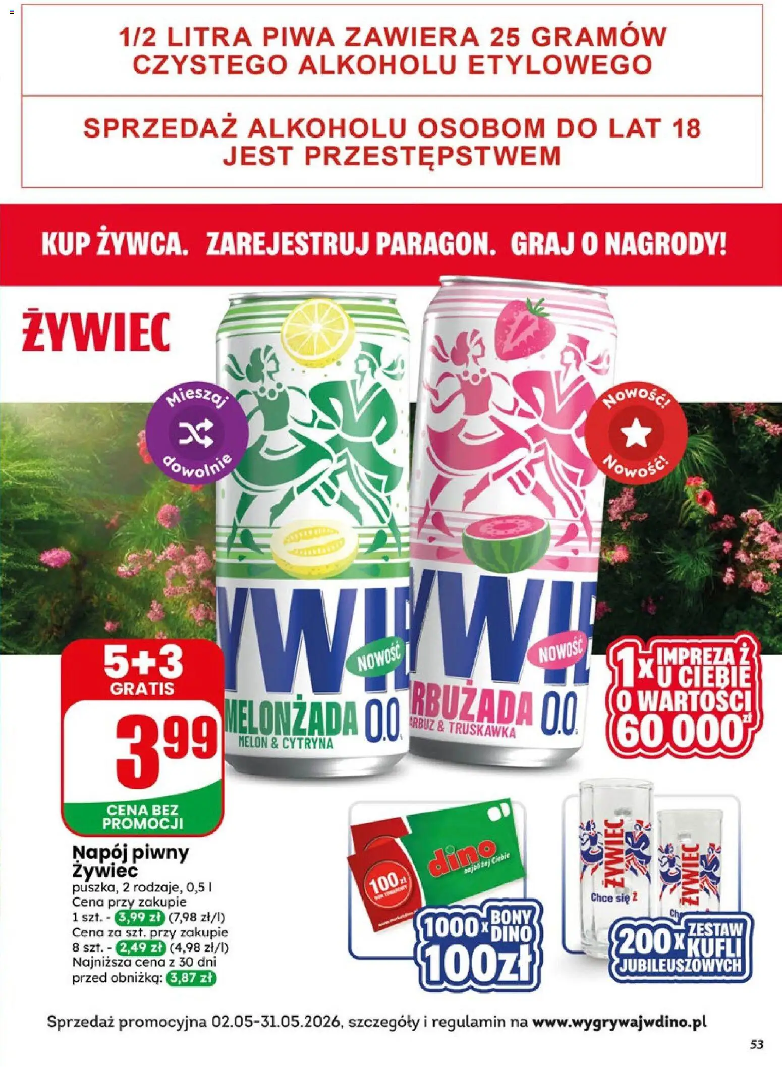 Dino gazetka od 06.05.2026 | Strona: 53 | Produkty: Cytryna, Arbuz, Melon