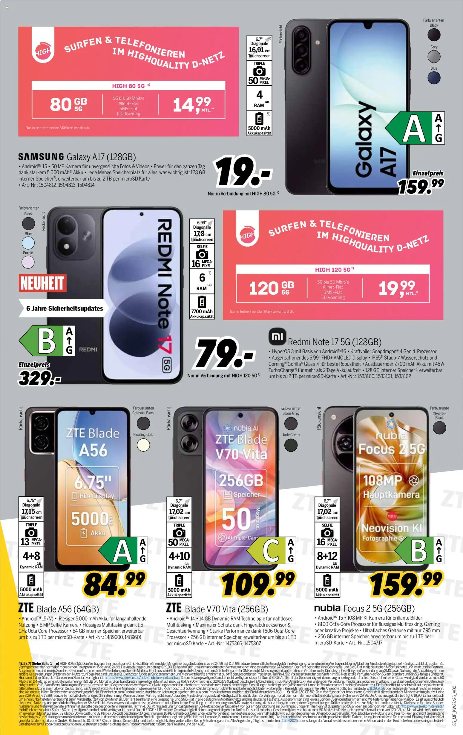 Medimax Mobilfunk Woche – gültig ab 05.09.2026 | Seite: 5 | Produkte: Kamera, Samsung, Bilder