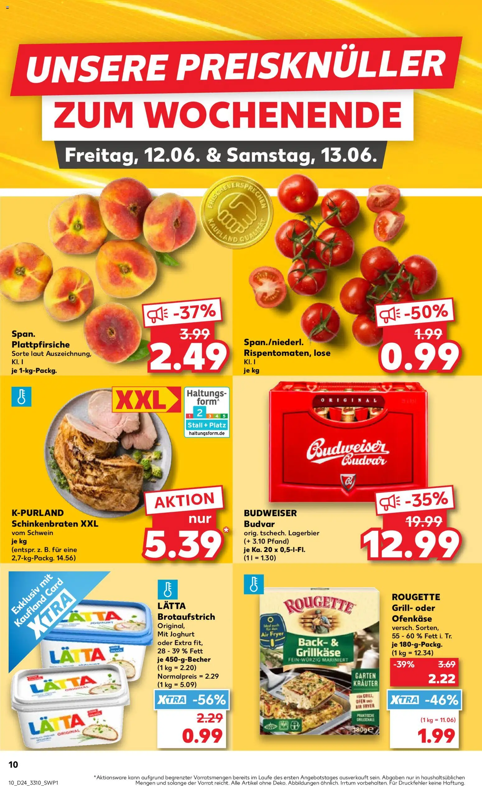 Kaufland Prospekt Zeitz – gültig ab 11.06.2026 | Seite: 10 | Produkte: Grill, Joghurt, Lätta, Budweiser