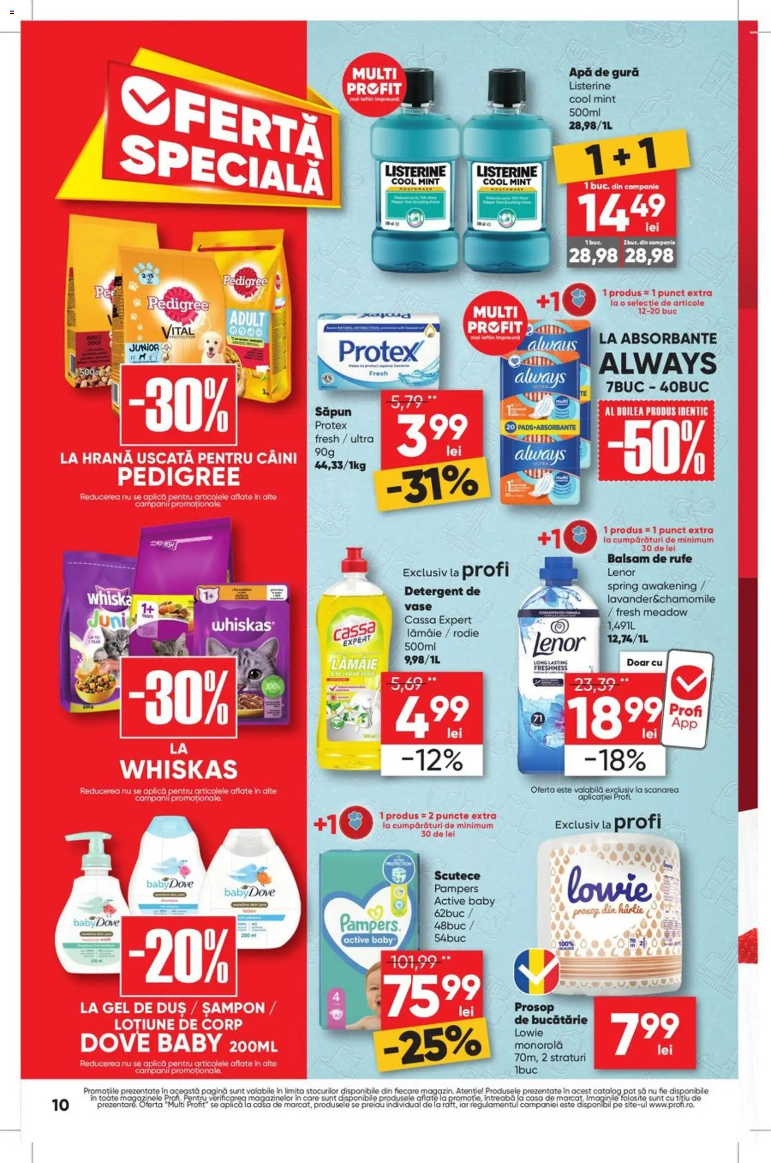Noul catalog Profi – valabil de la 27.08.2026 | Pagină: 10 | Produse: Duș, Șampon, Gel de duș, Scutece