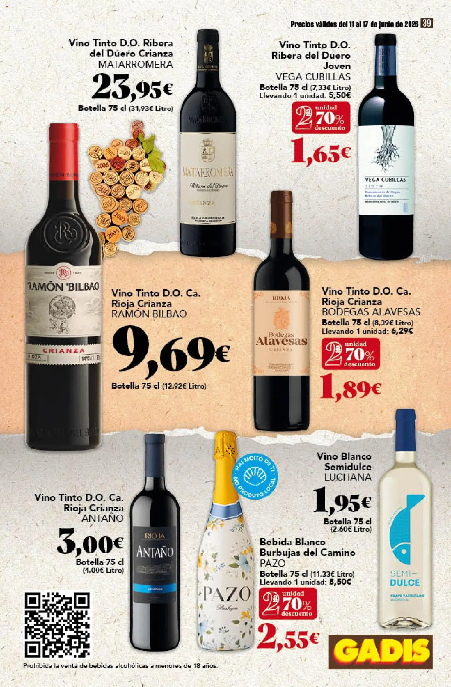 Gadis folleto │ válido desde el 11.06.2026 | Página: 39 | Productos: Vino