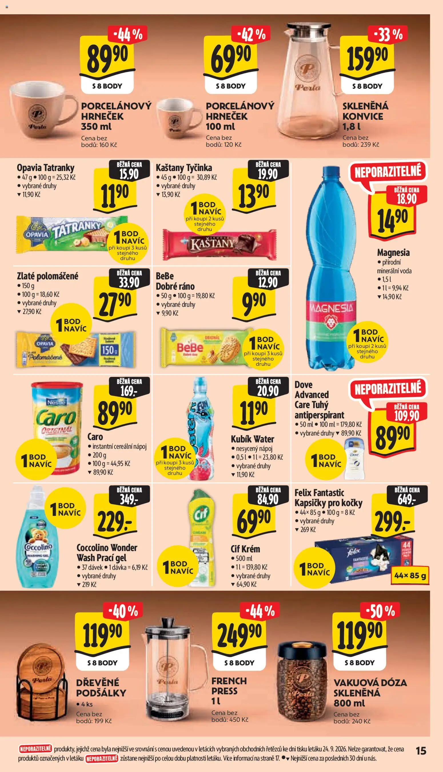 Albert leták - Supermarket Frenštát pod Radhoštěm od 30.09.2026 | Strana: 29 | Produkty: Antiperspirant, Krém, Kapsičky pro kočky, Magnesia přírodní minerální voda