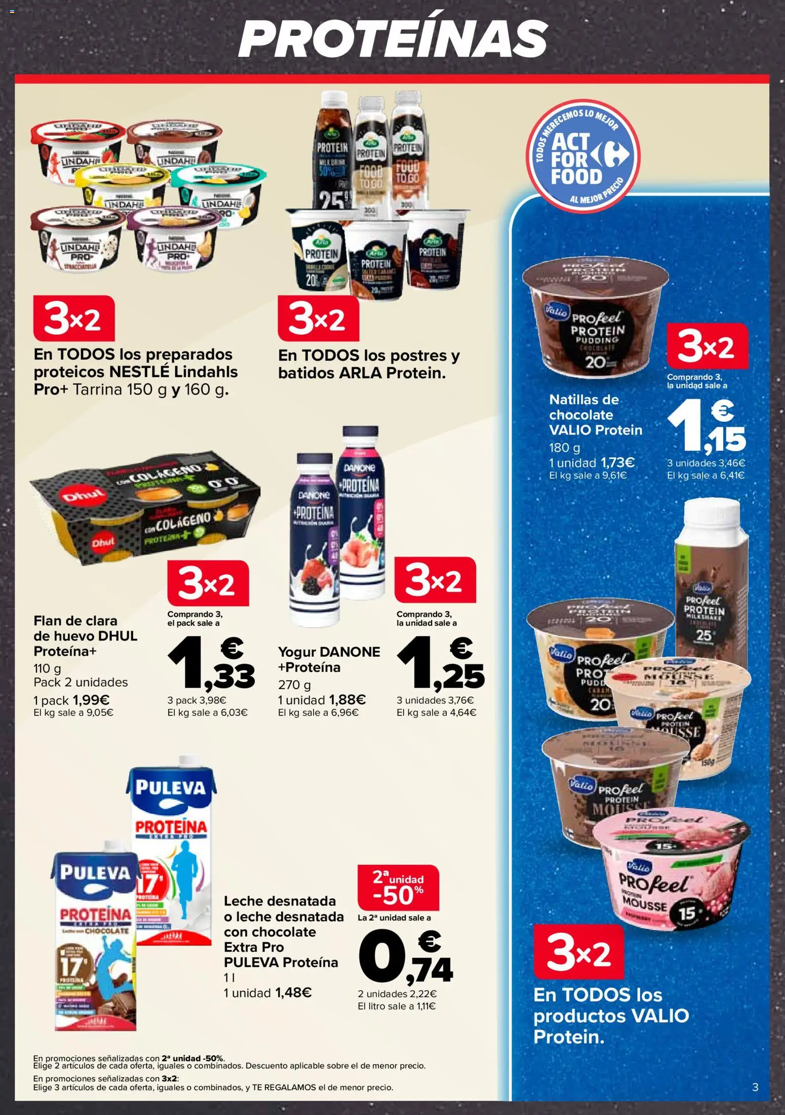Carrefour Tendencias │ válido desde el 26/06/2026 | Página: 3 | Productos: Leche desnatada, Mousse, Leche, Té